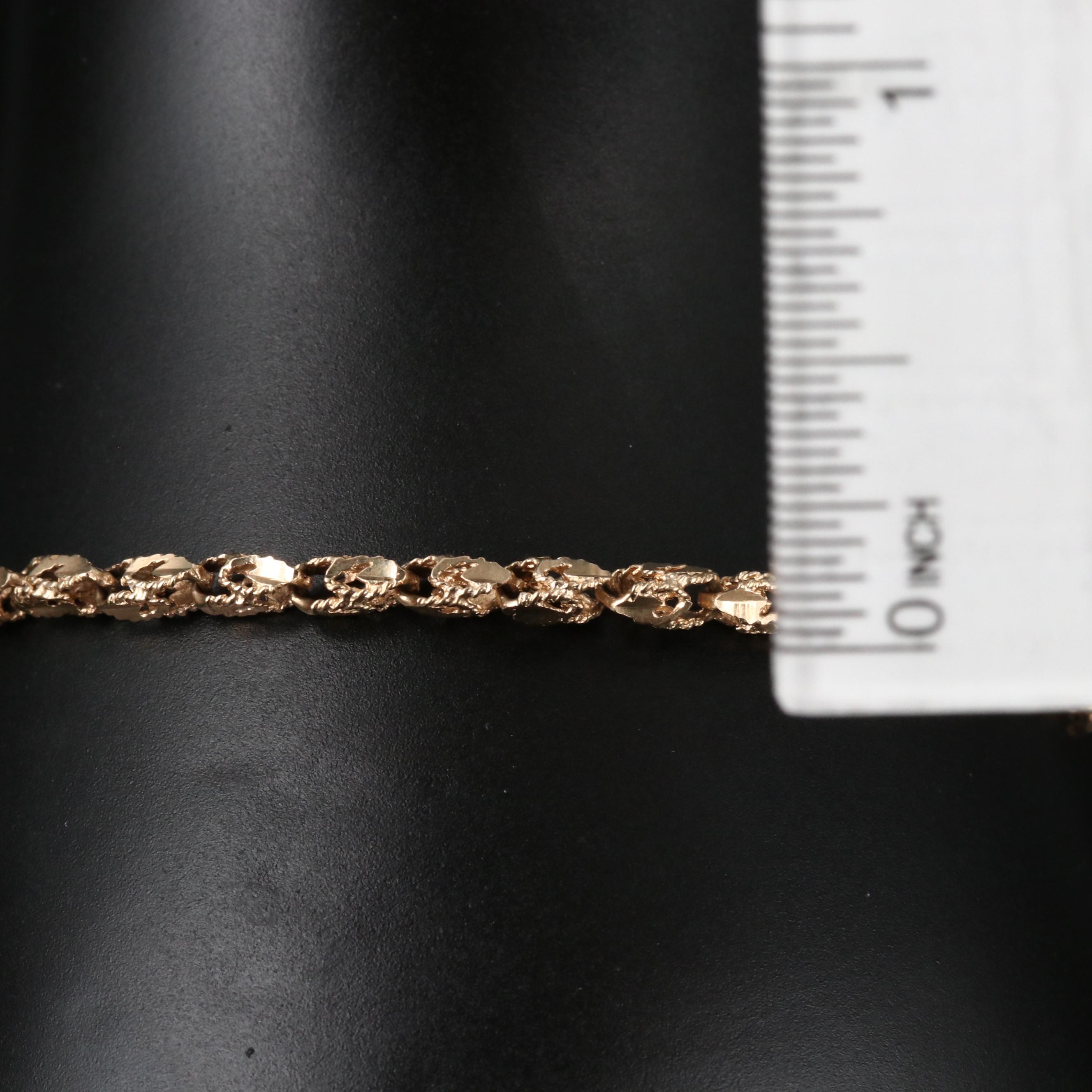 14K Gold Turkish Rope Link Bracelet | EBTH