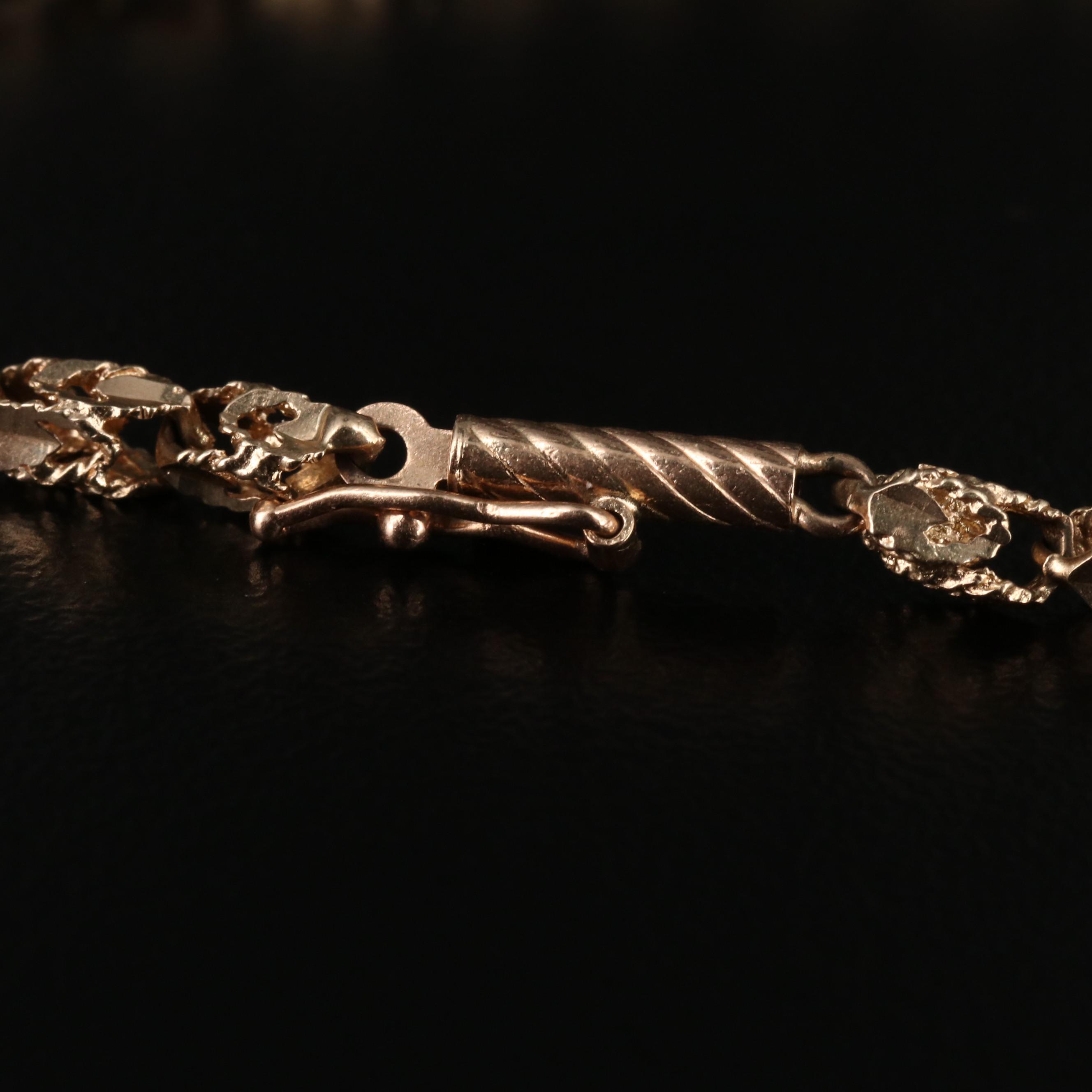 14K Gold Turkish Rope Link Bracelet | EBTH