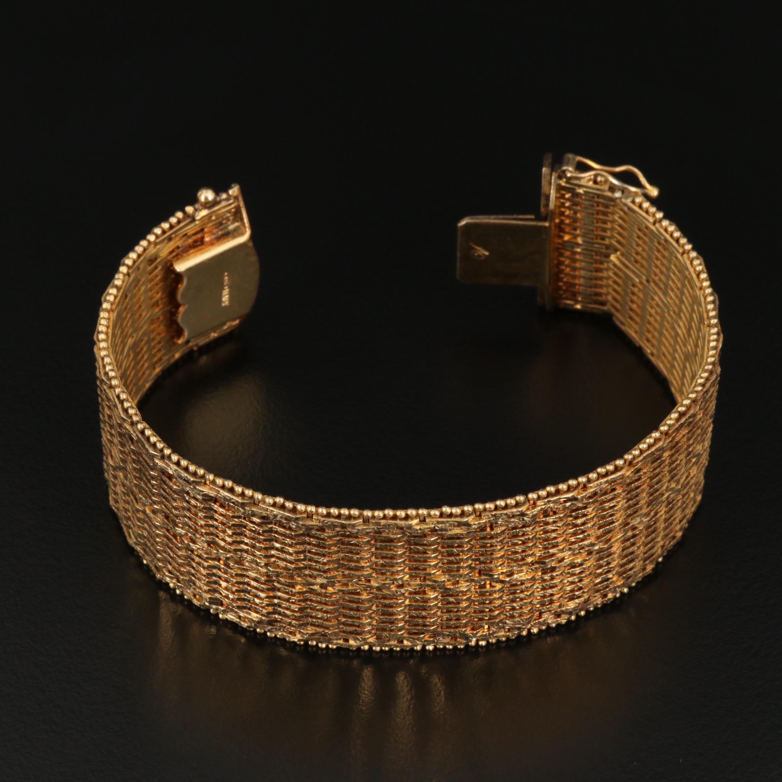 Sterling Silver Basket Weave Bracelet EBTH