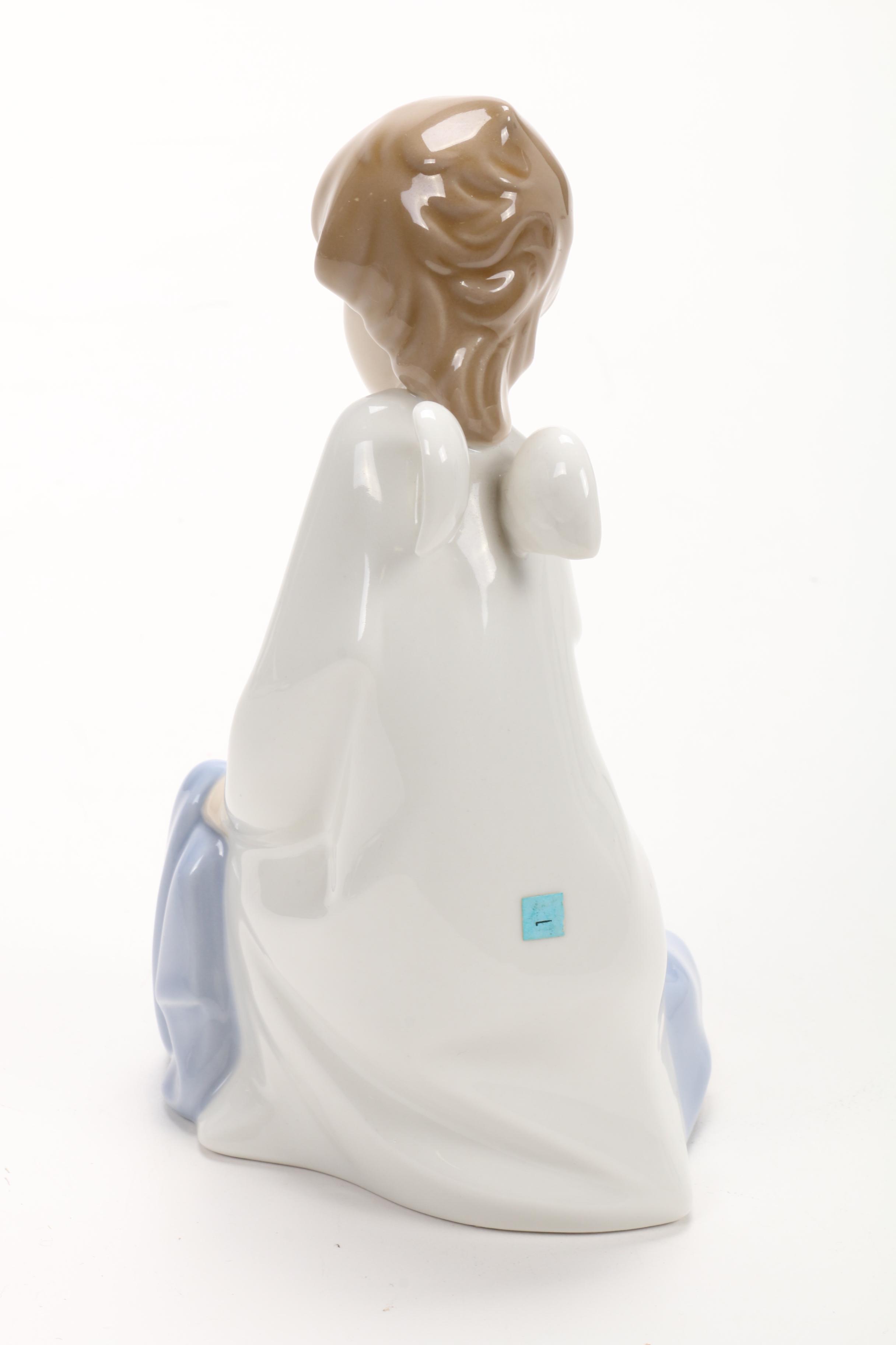 Lladró "Angel with Sleeping Baby" Porcelain Figurine, Retired EBTH