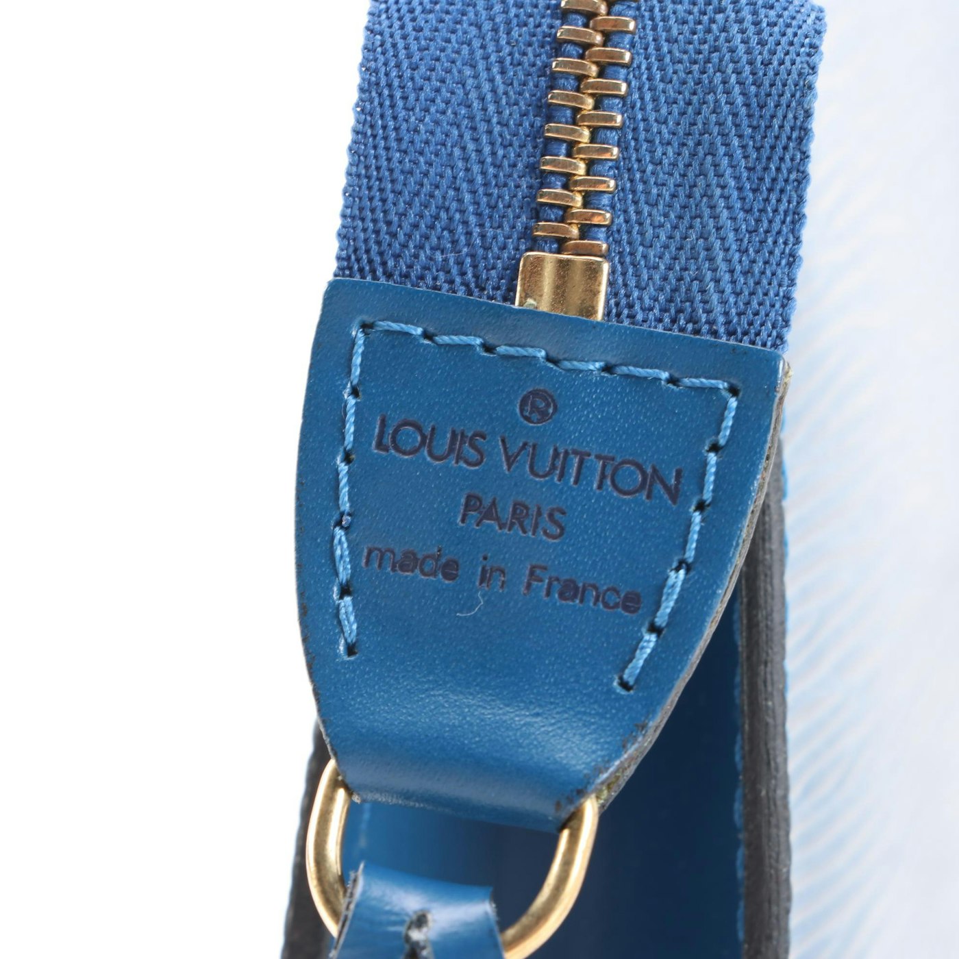 Louis Vuitton Pochette Wristlet in Blue Epi Leather | EBTH