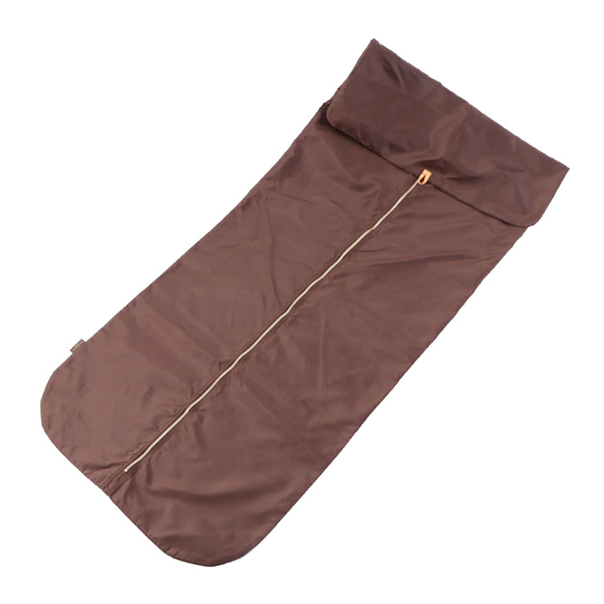 Louis Vuitton Brown Nylon Garment Bag with Vachetta Leather Hanging Strap Hooks | EBTH