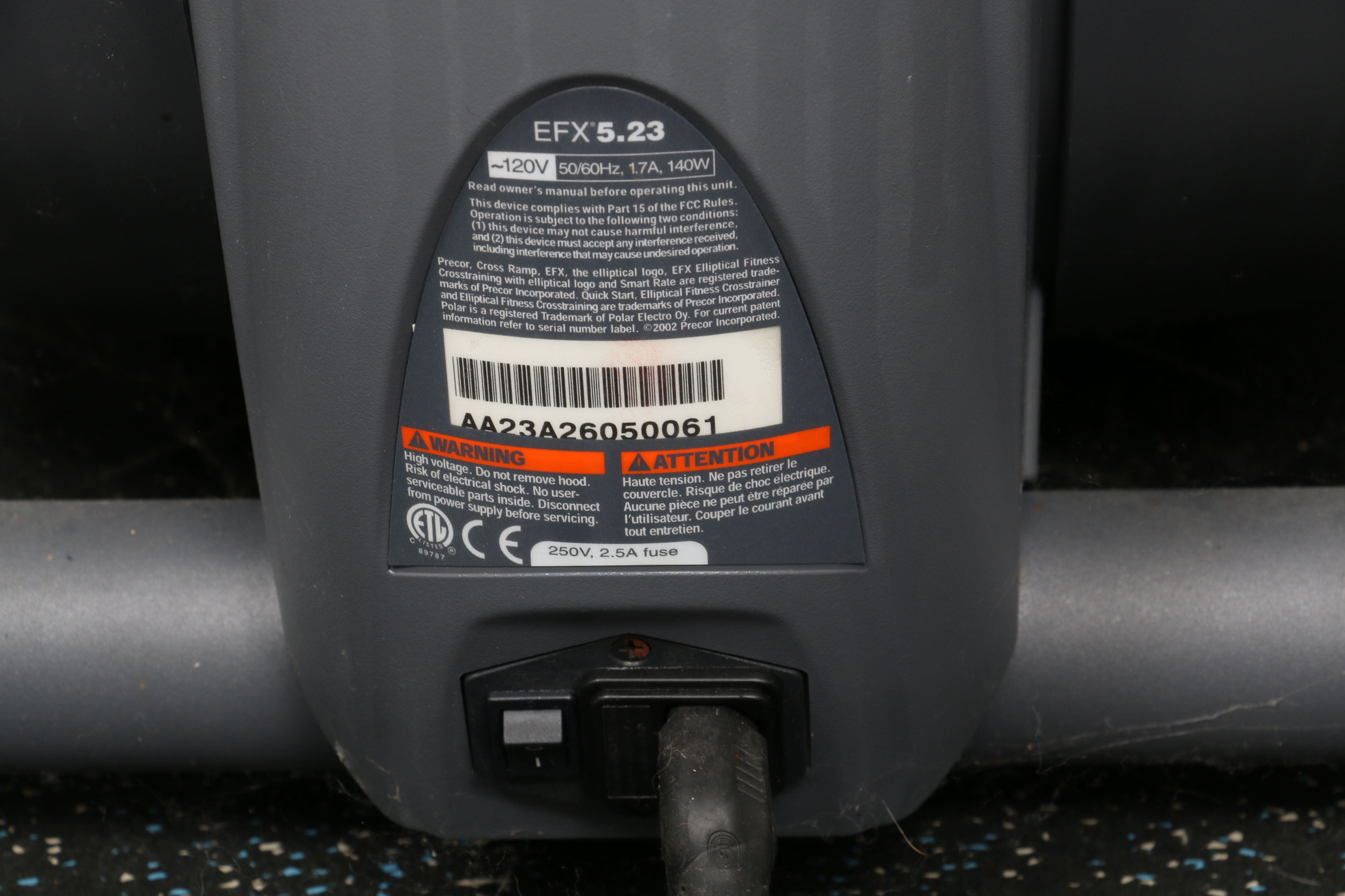 Precor EFX 5.23 Elliptical Trainer EBTH
