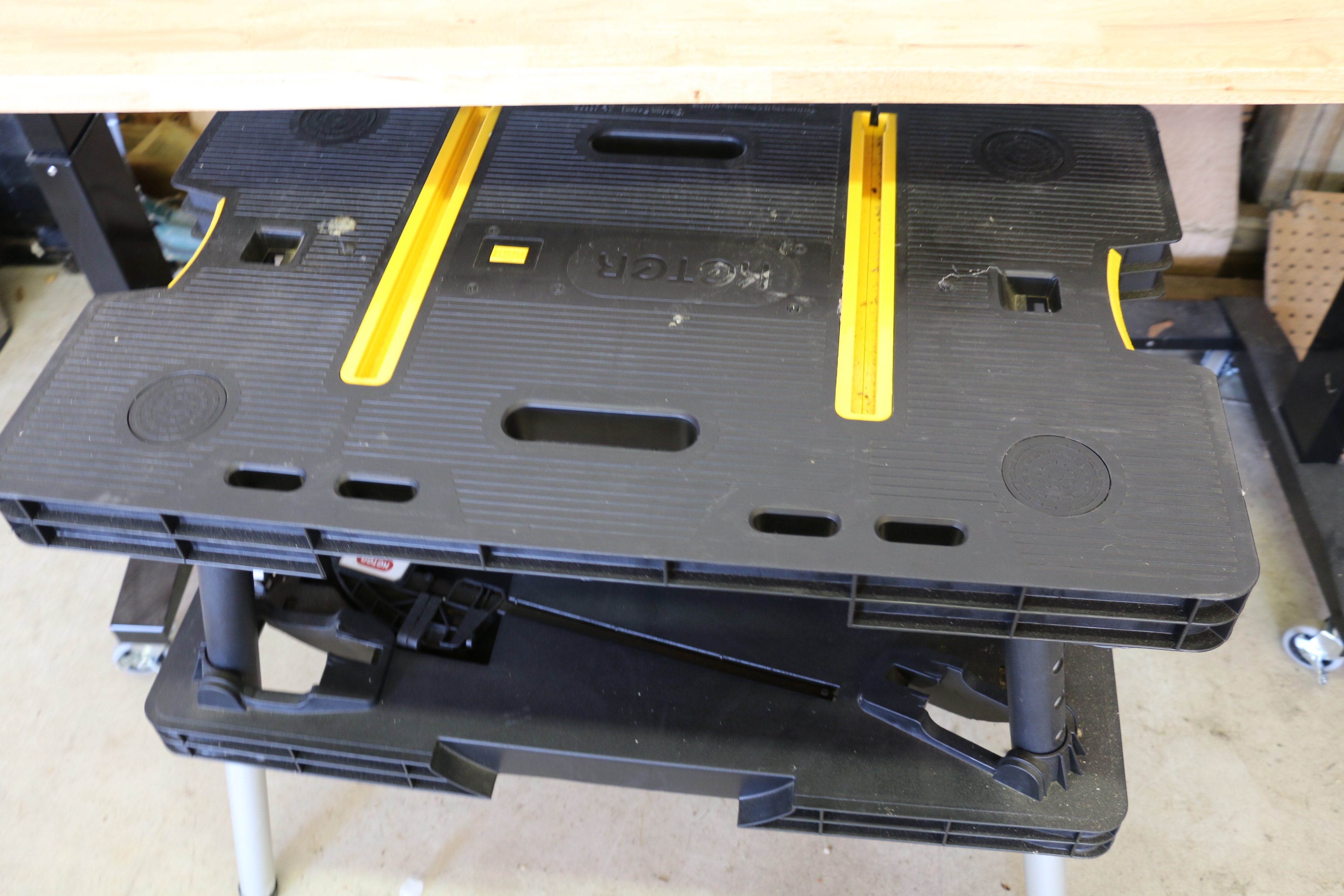 Husky Adjustable Workbench and Keter Folding Work Table EBTH