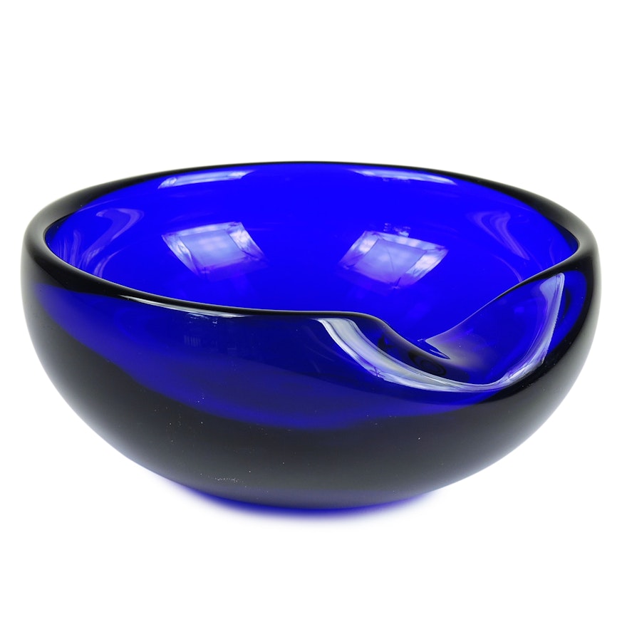 Elsa Peretti for Tiffany Co. "Thumbprint" Murano Glass Bowl