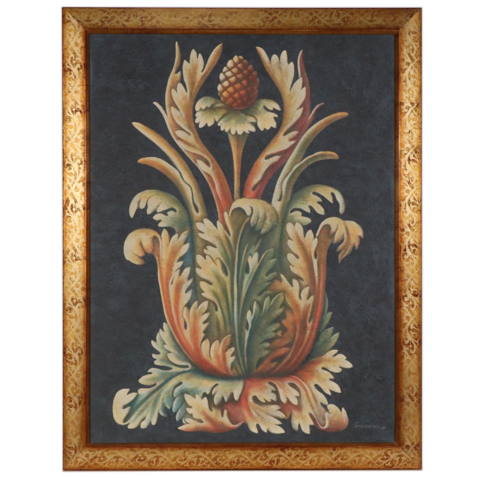 Embellished Giclee From Raschella Collection Ornamental Flower Ebth