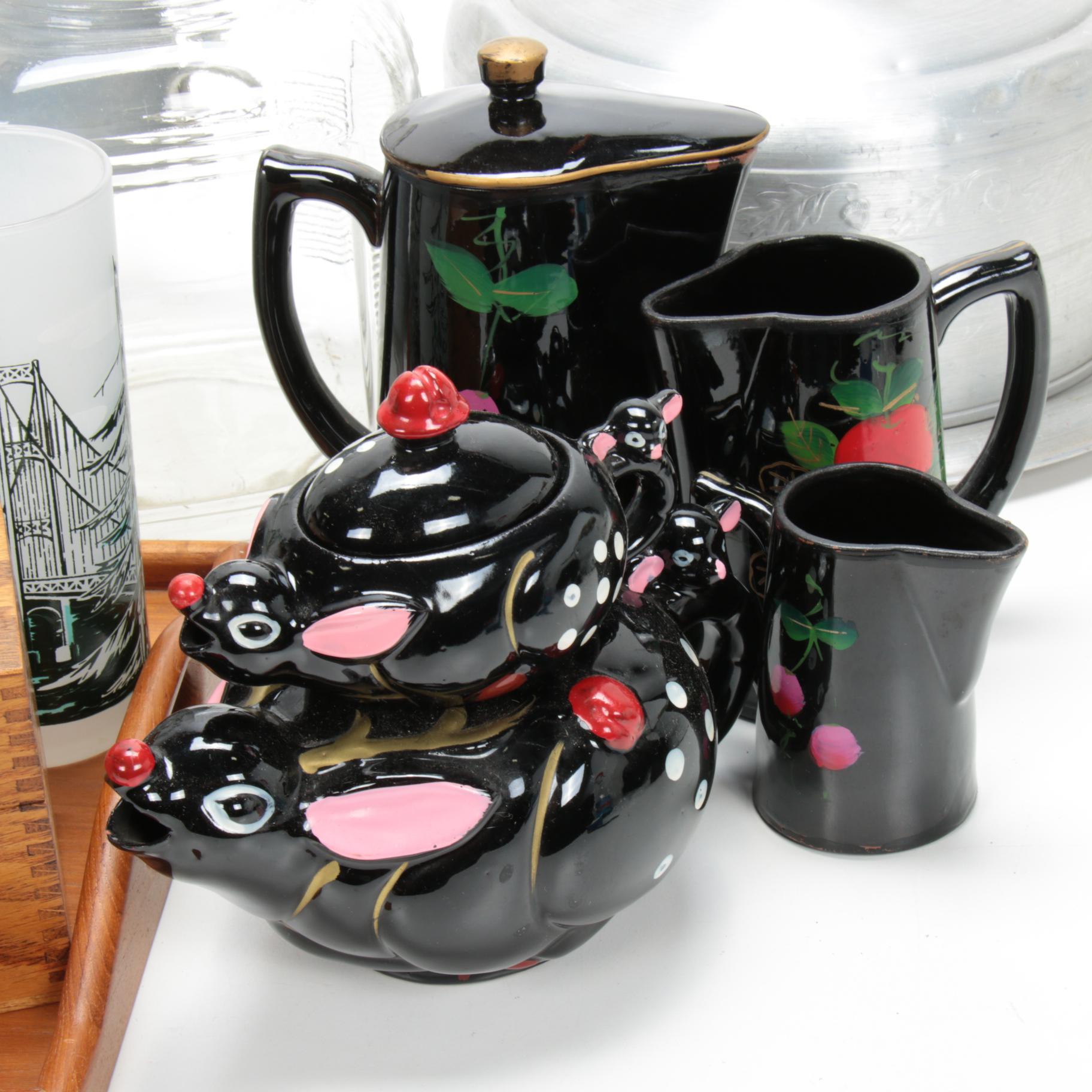 Enameled Cast Iron Dutch Oven and Other Kitchen and Tables ...