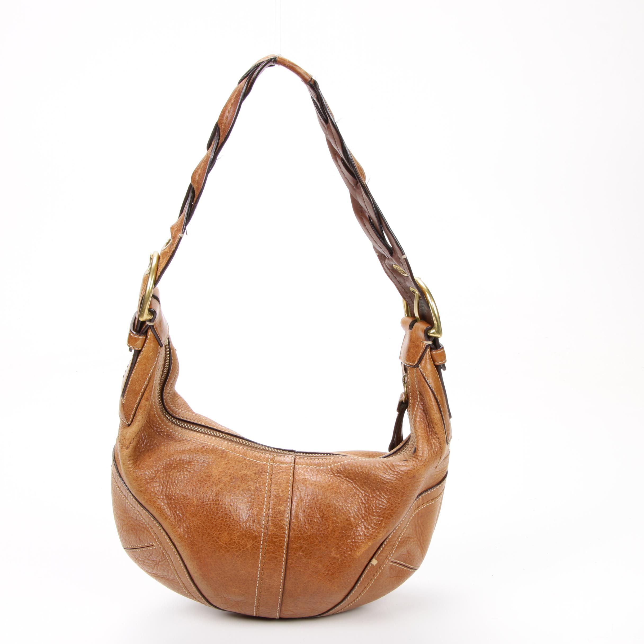 Coach Soho Braided Leather Strap Hobo Shoulder Bag EBTH