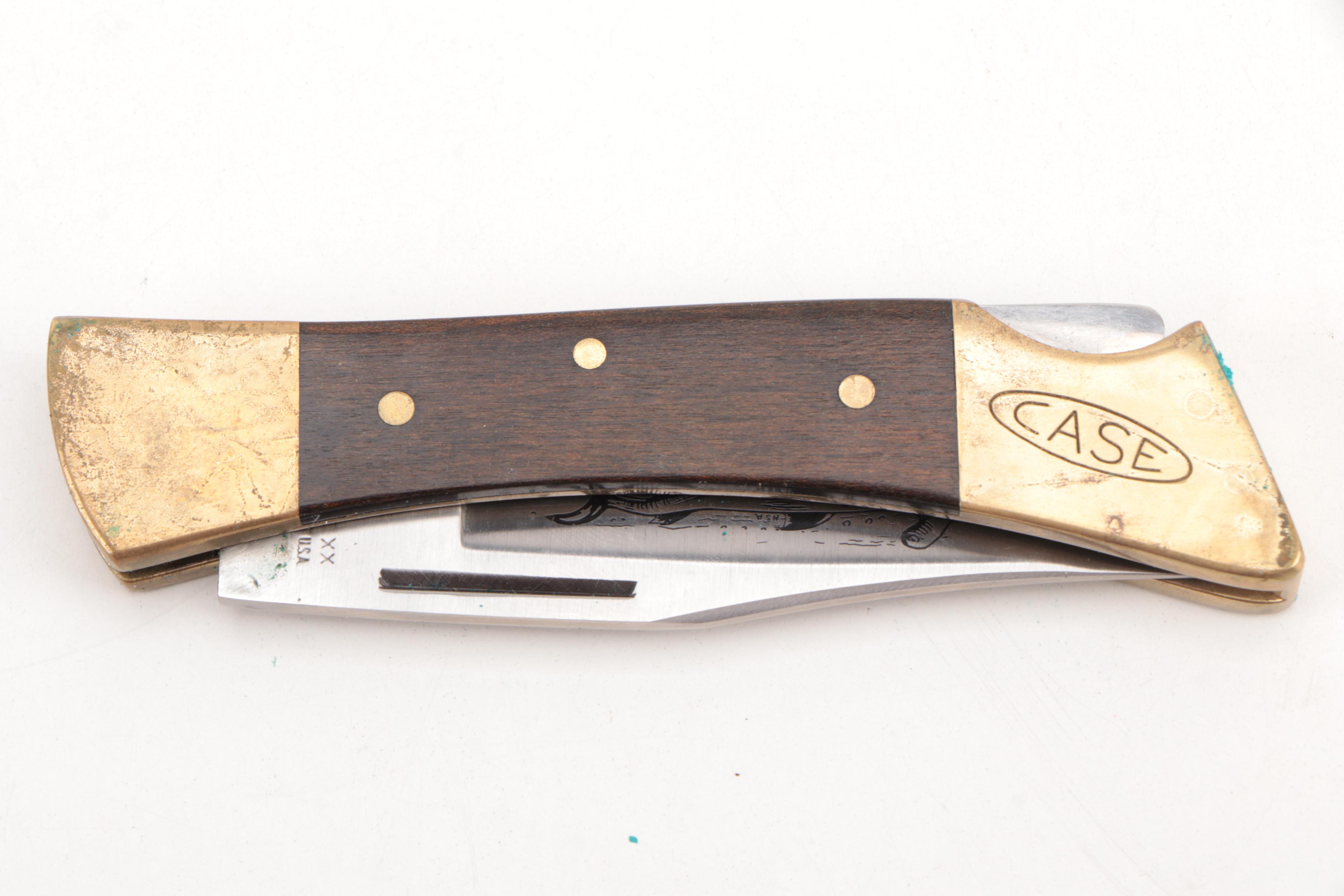 Case Hammerhead Shark Pocket Knife and Belt Sheath EBTH