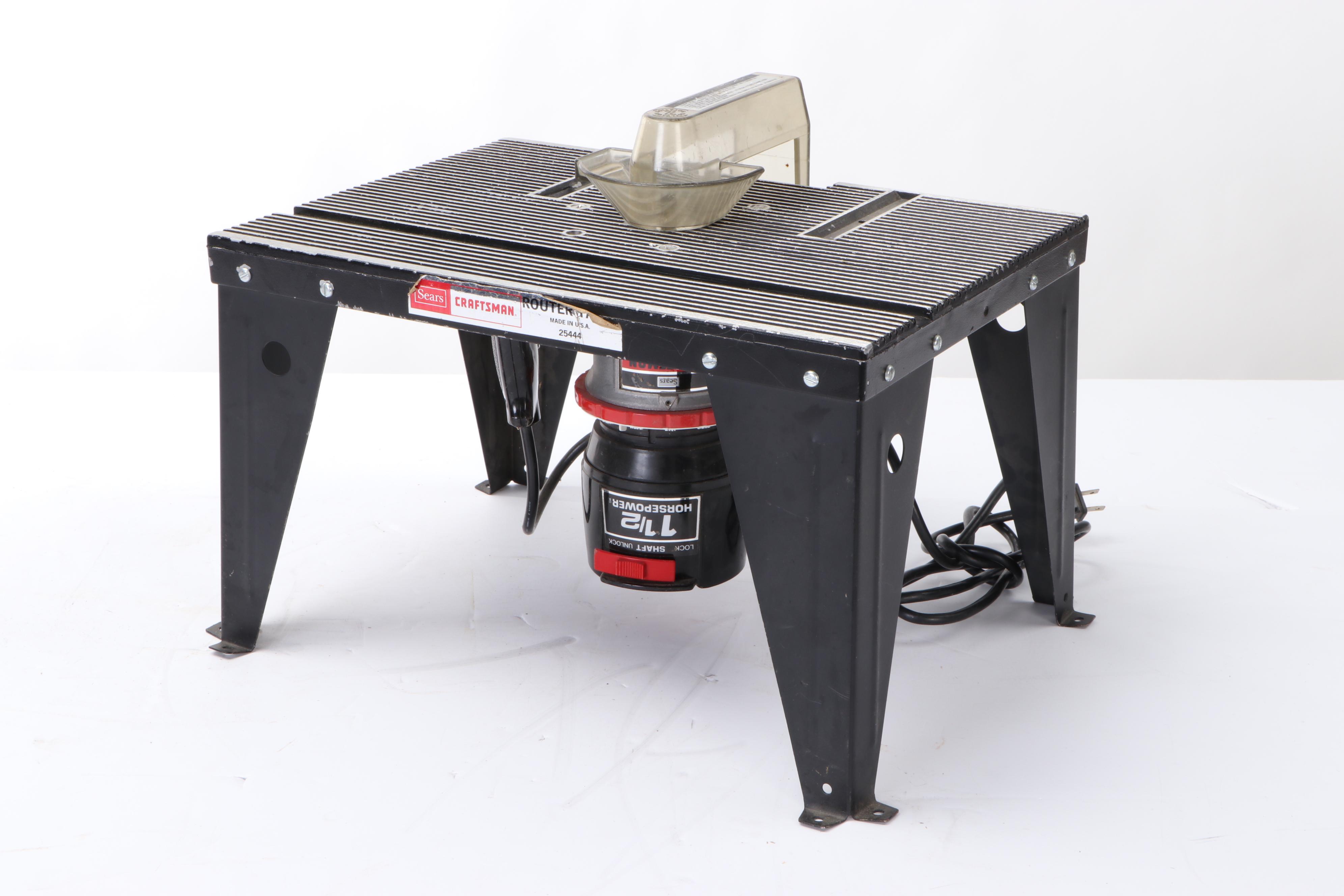 Craftsman Router Table and Hirsh Lathe with B+D Circular Saw EBTH