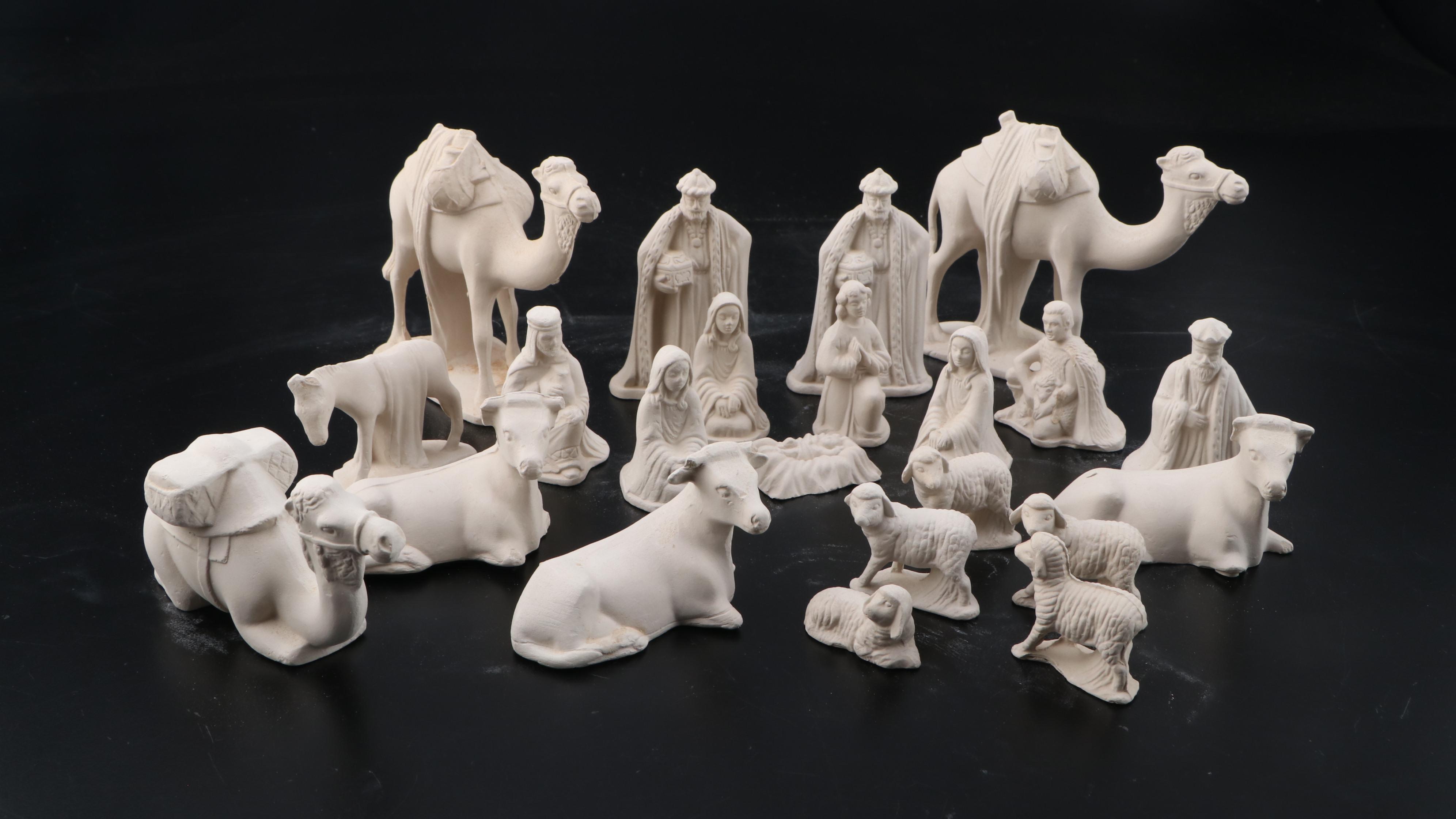 Duncan Ceramic Molds "Nativity Set" Including Figurines EBTH