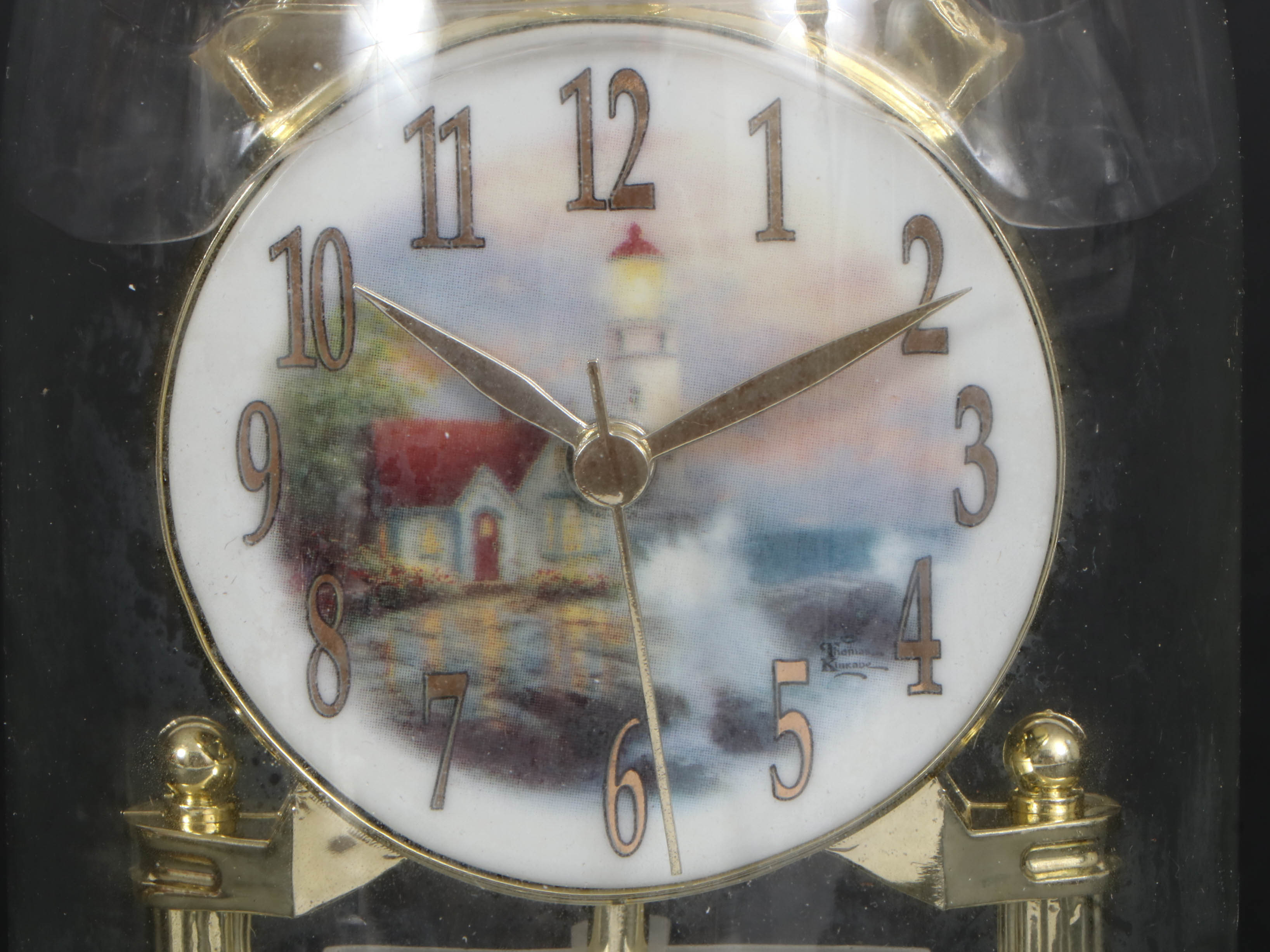 Thomas Kinkade Anniversary Clock With Westminster Chime In Original Box   IMG 1420 