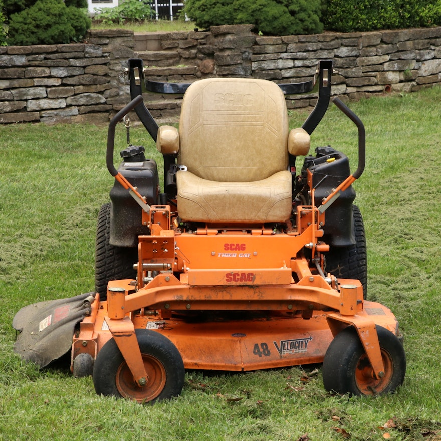 Scag Tiger Cat 48 Velocity Plus Riding Lawn Mower EBTH Scag Tiger Cat 48 Velocity Plus Riding Lawn Mower EBTH