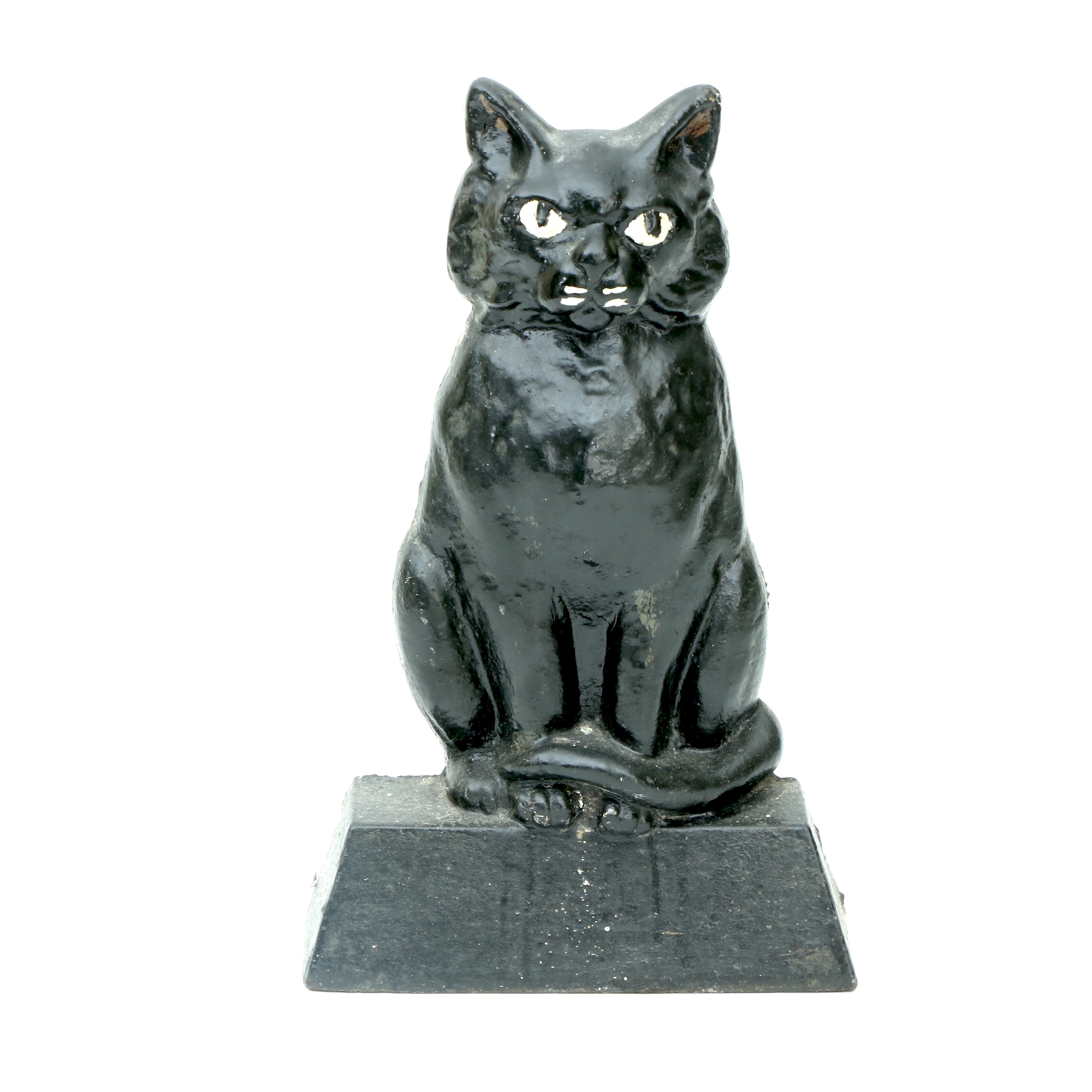 Cast Iron Black Cat Door Stop EBTH