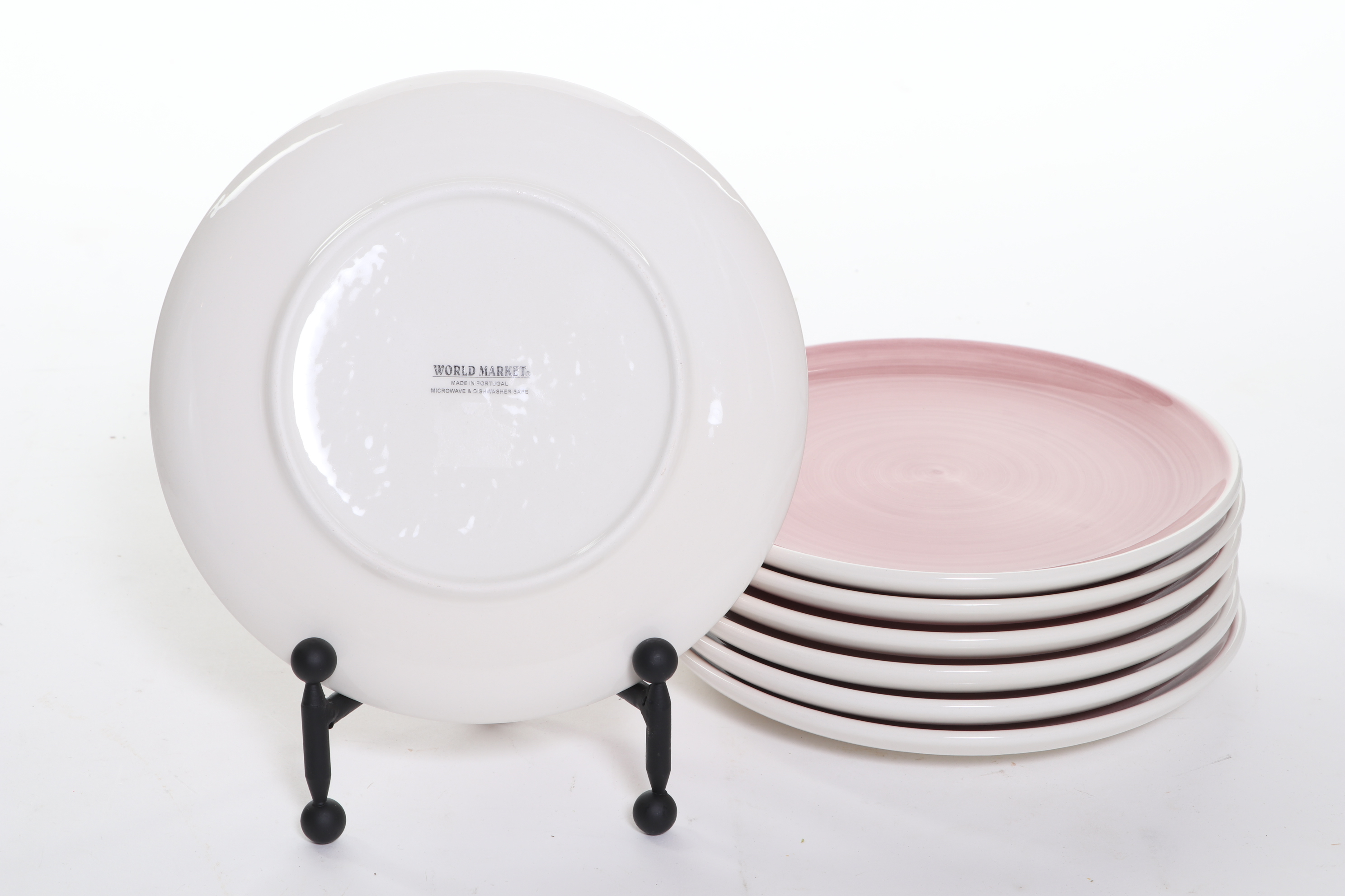 World Market and Matceramica Dinnerware and Quilt Pattern Glass Tumblers EBTH