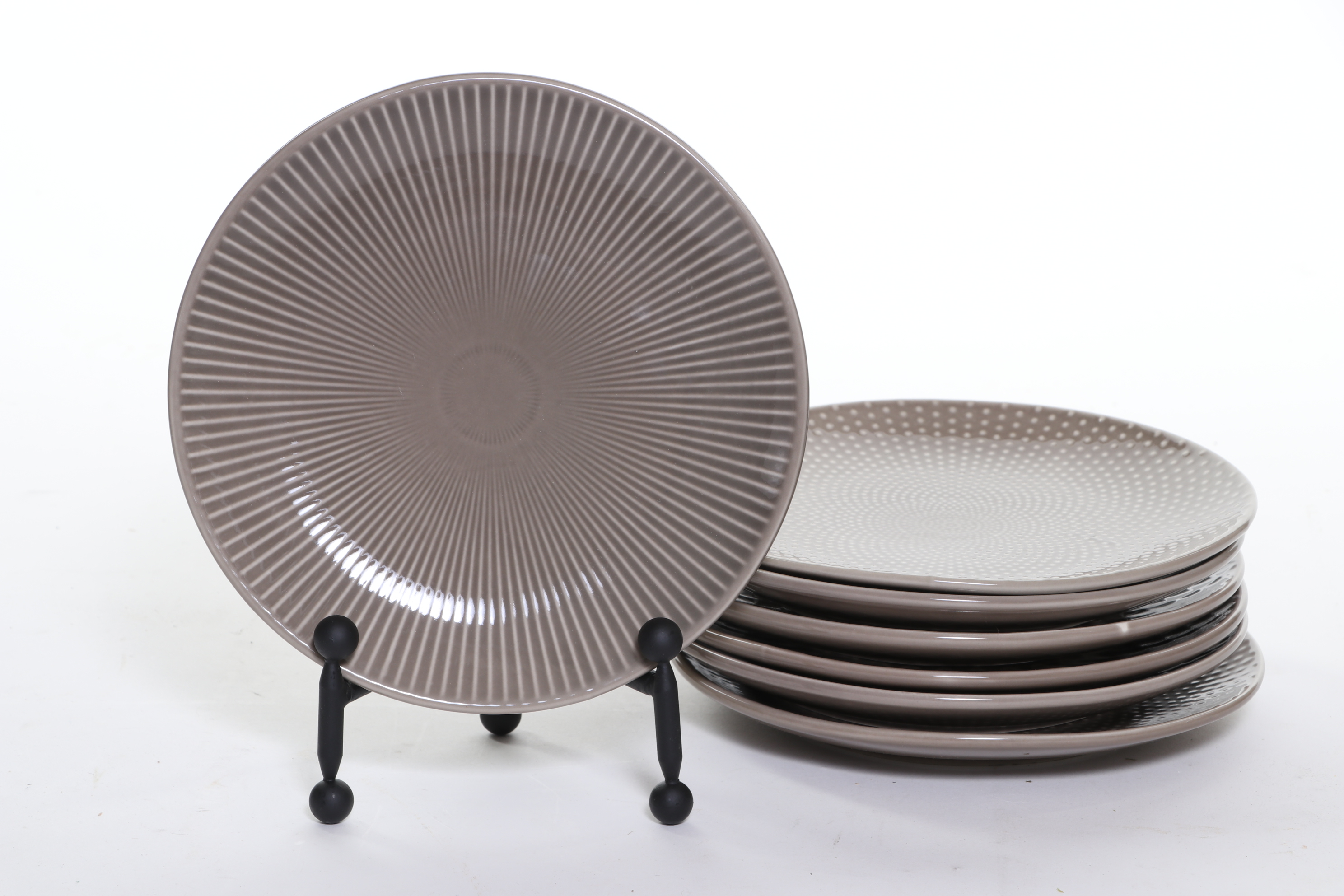 World Market and Matceramica Dinnerware and Quilt Pattern Glass Tumblers EBTH