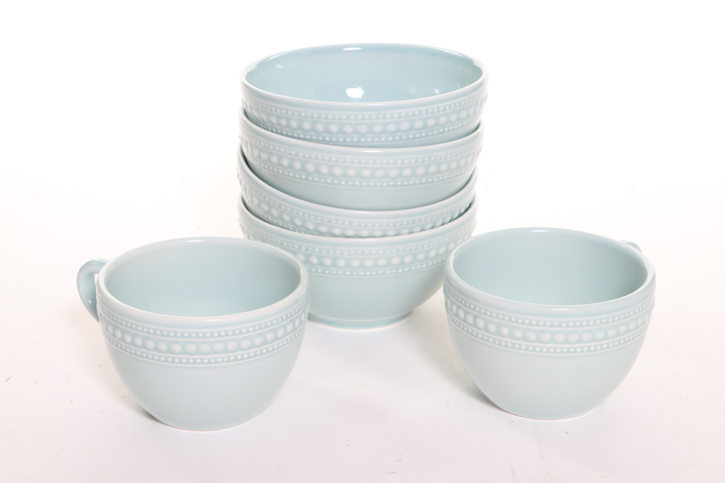 World Market and Matceramica Dinnerware and Quilt Pattern Glass Tumblers EBTH