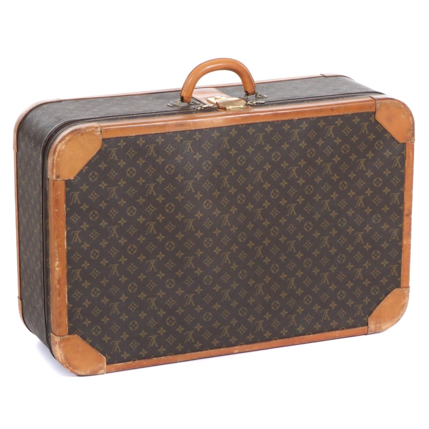 Louis Vuitton Combination Lock Hardside Suitcase in Monogram Canvas,  Vintage