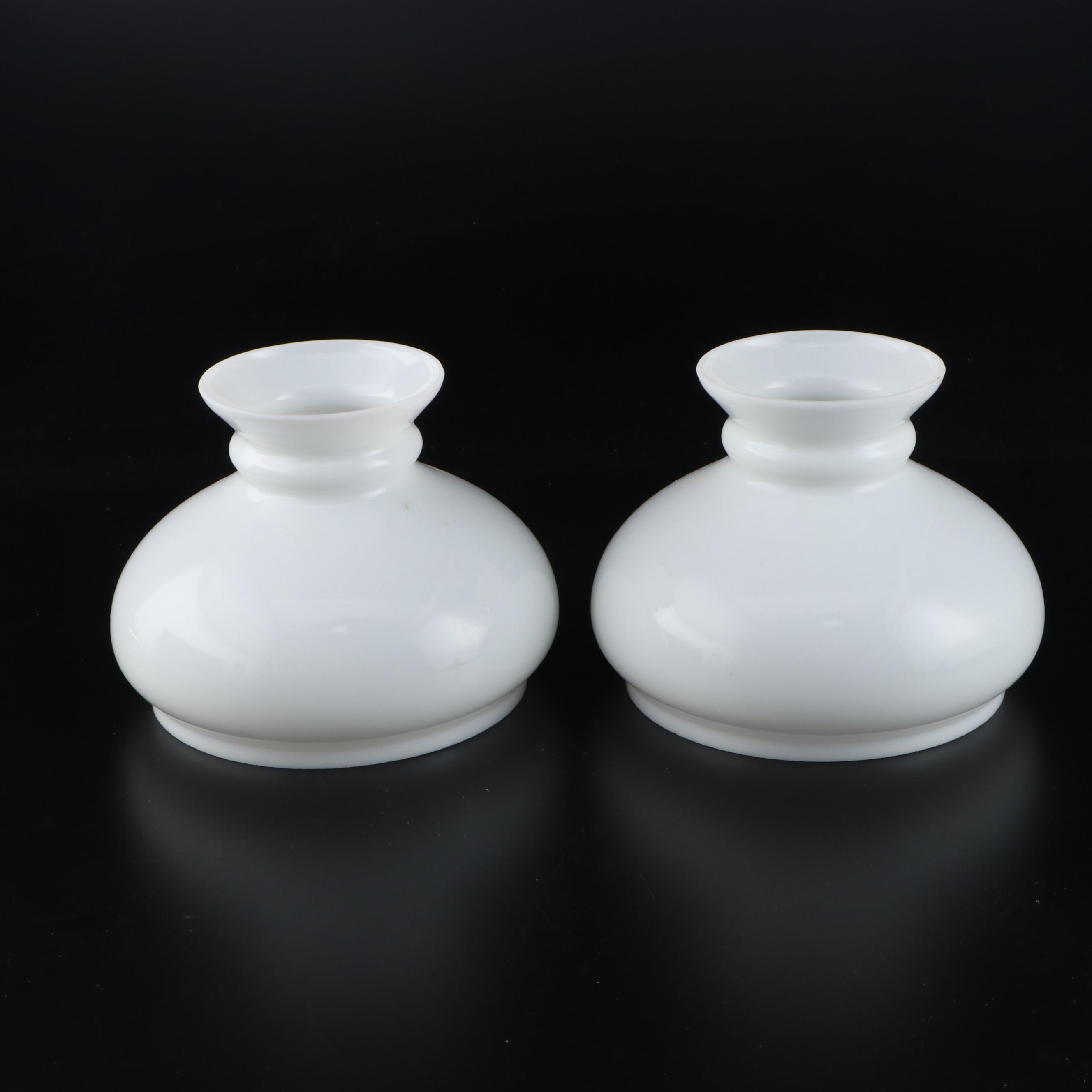 Glass Lamp Shades and Reflector with Wire Shade Adapters EBTH