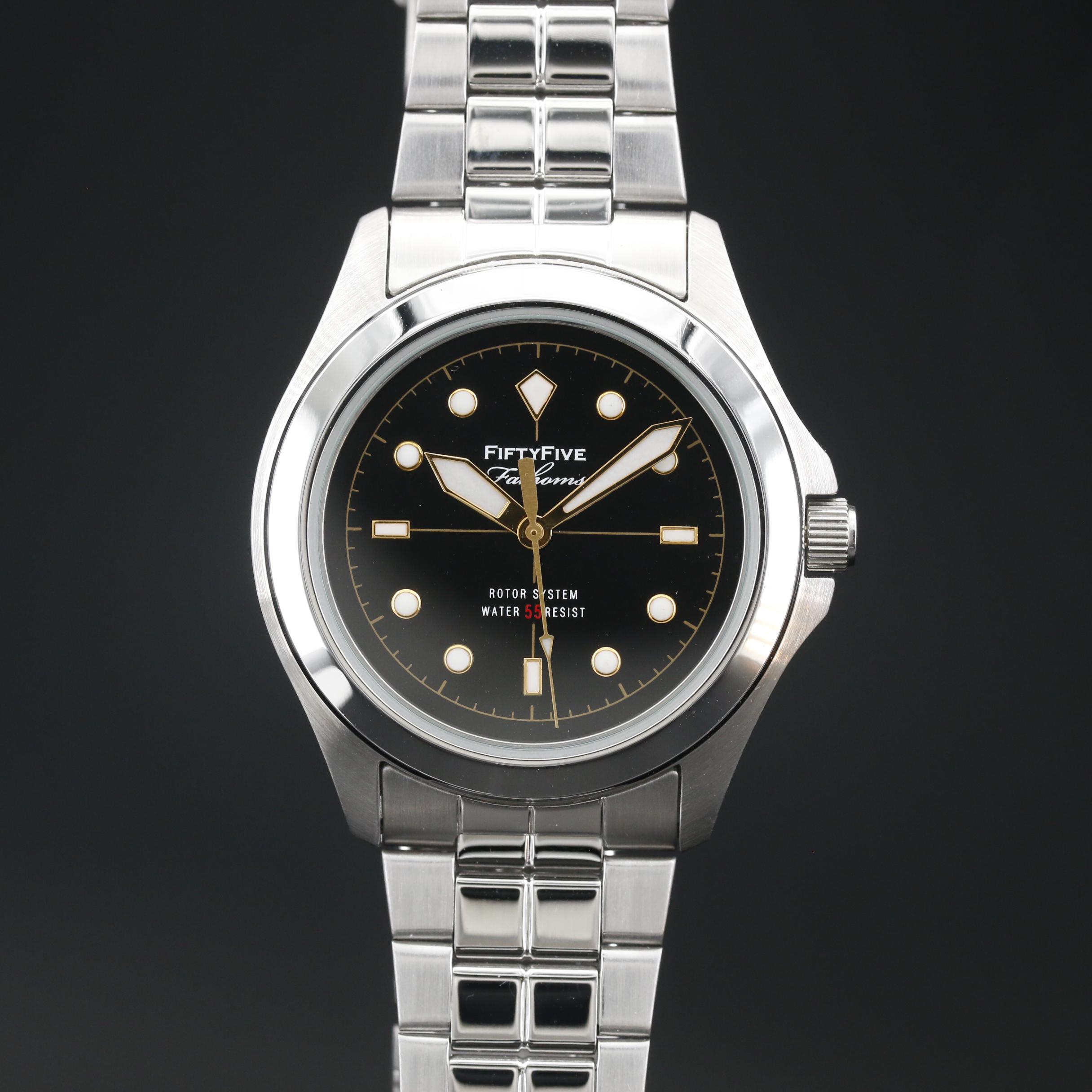 Seiko 5 Fifty Five Fathoms Mod Stainless Steel Automatic Wristwatch Ebth