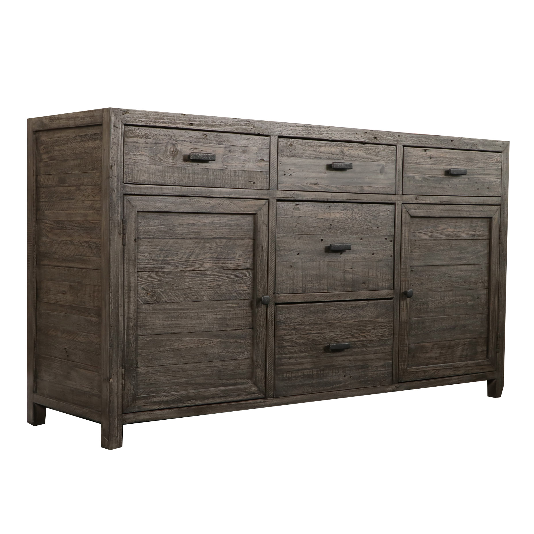 distressed wood storage cabinet