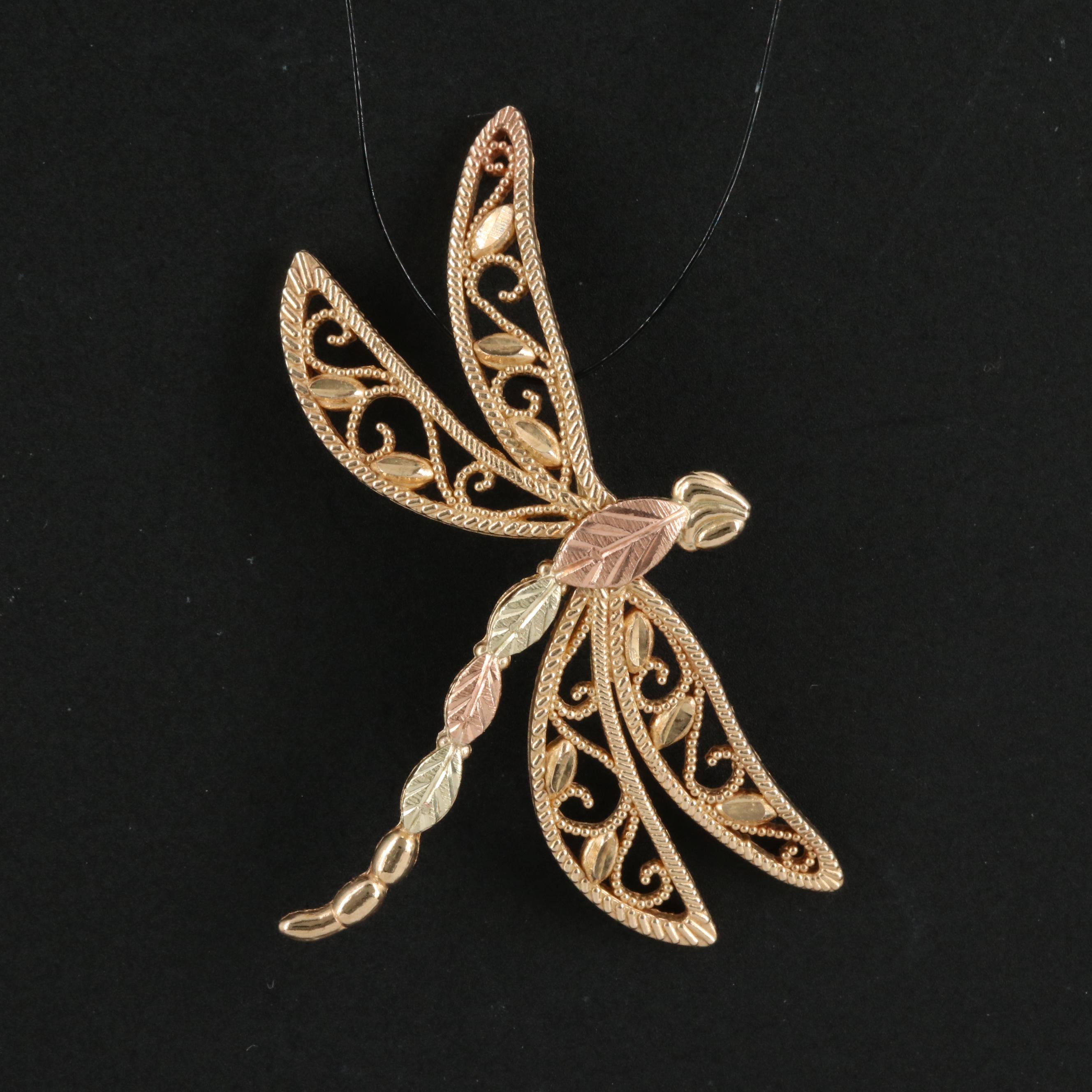 Coleman Black Hills Gold 10K Dragonfly 