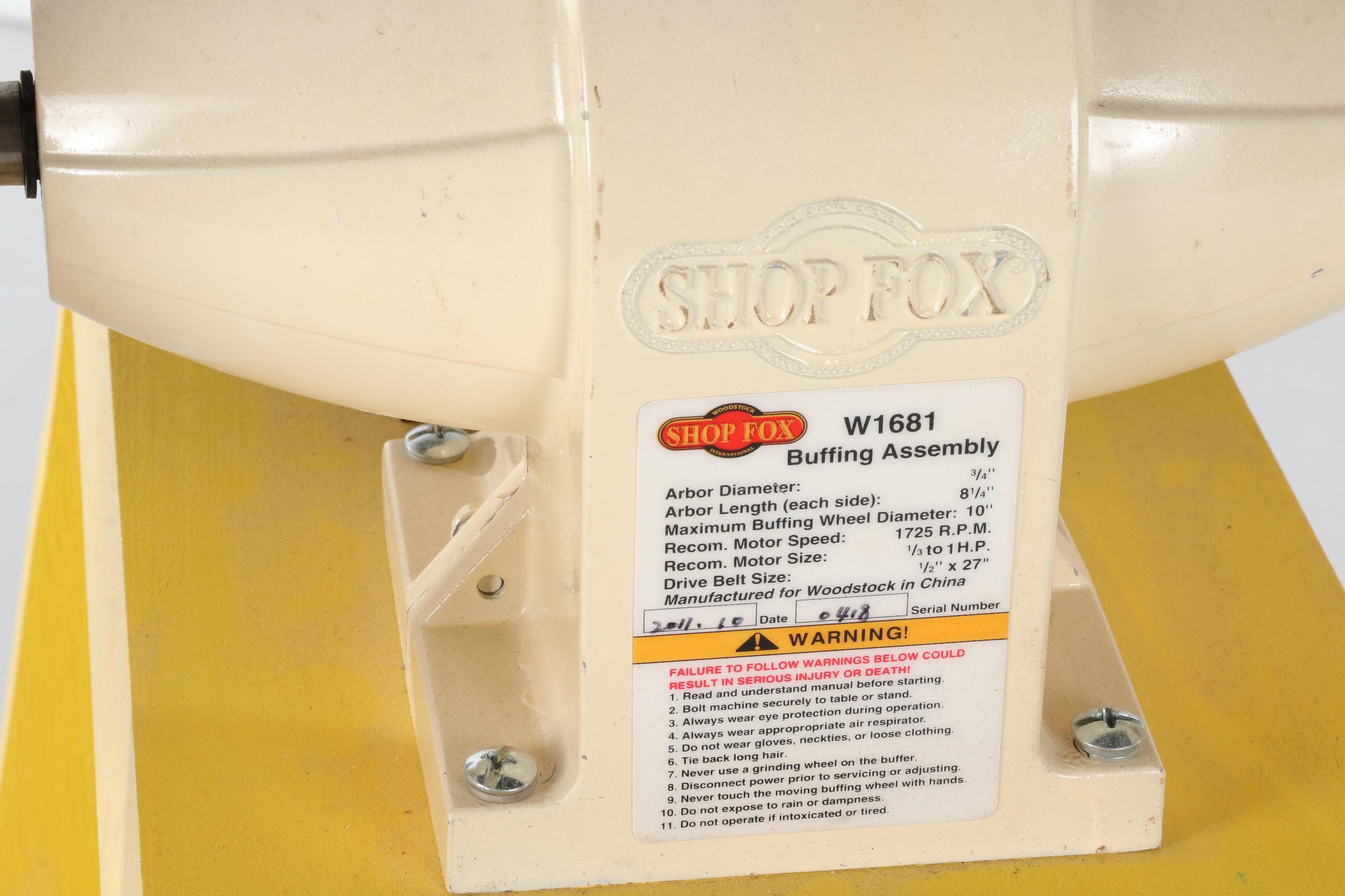 Shop Fox 1HP Power Buffing Station EBTH