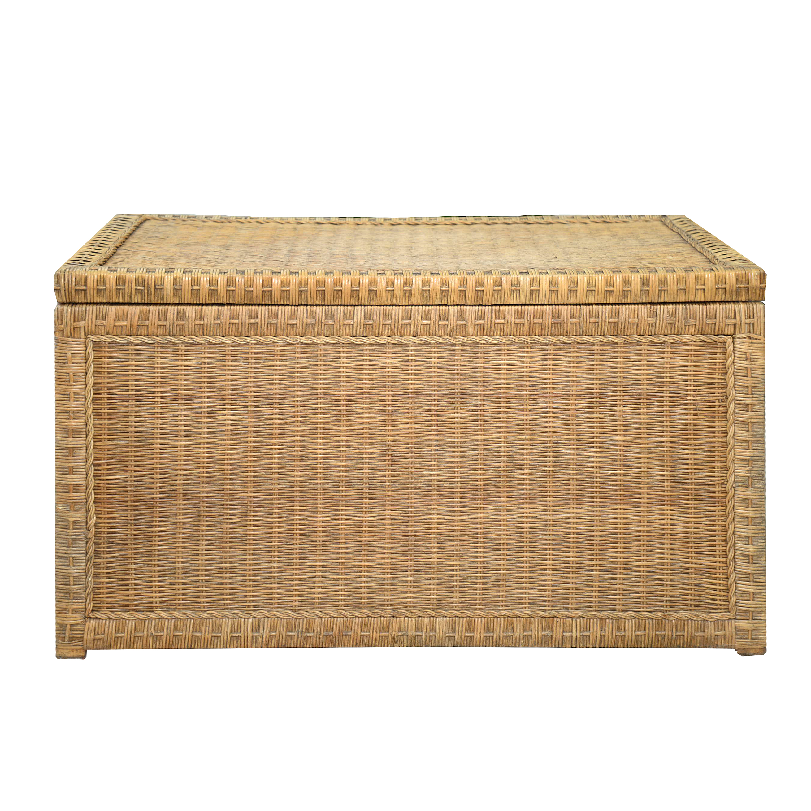 Wicker Storage Trunk with Metal Handles EBTH
