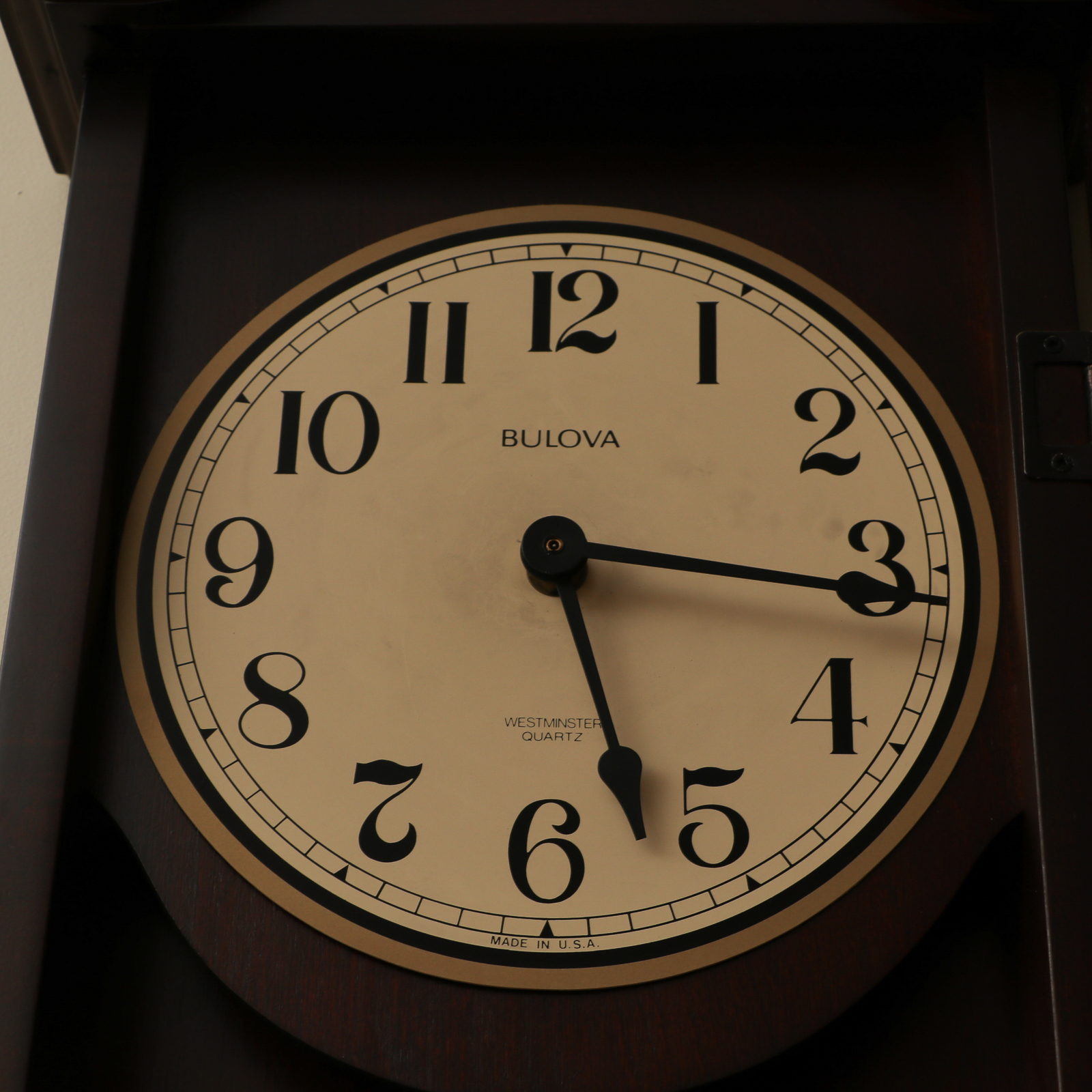 Bulova Westminster Chime Pendulum Wall Clock, Mid to Late 20th Century