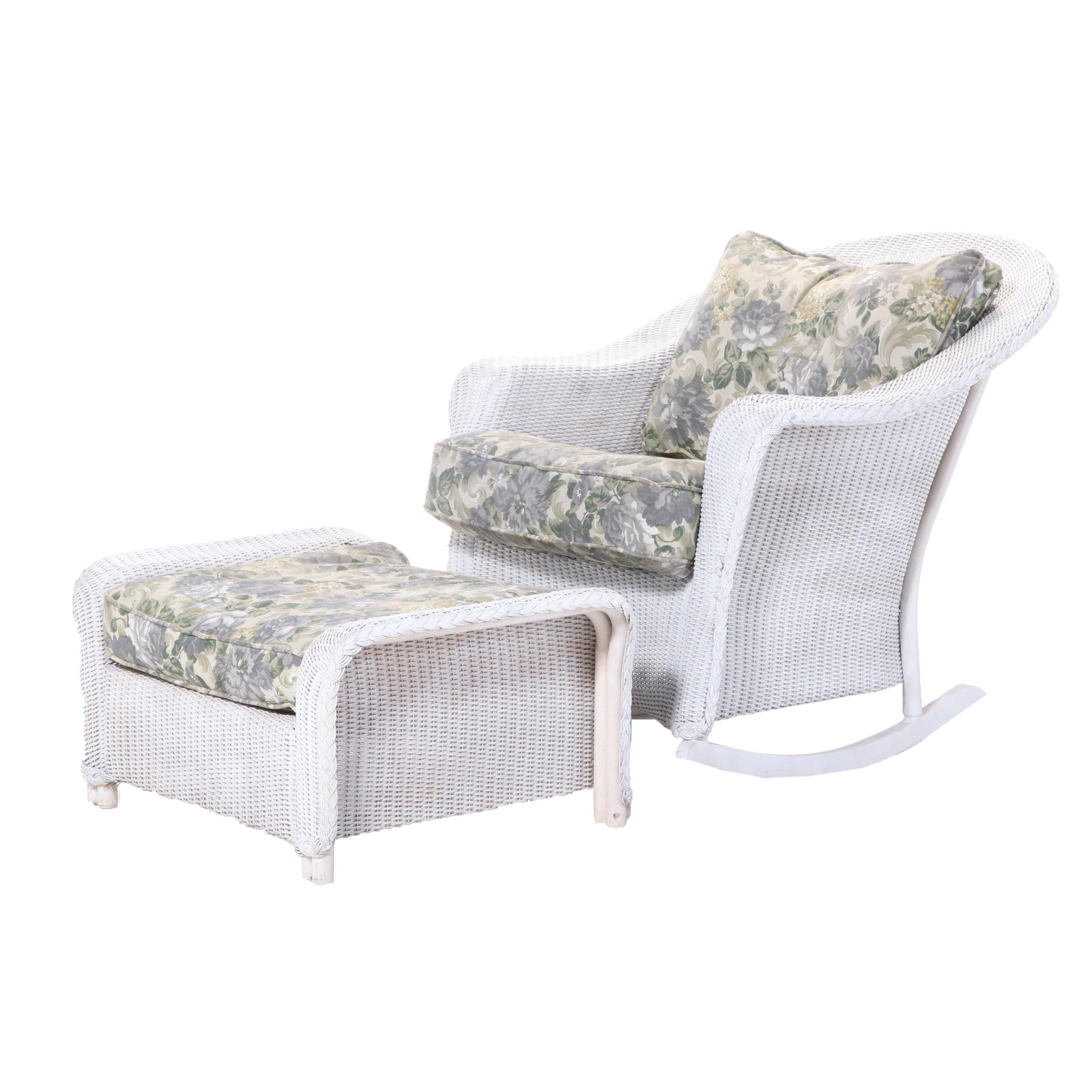lloyd loom wicker rocking chair