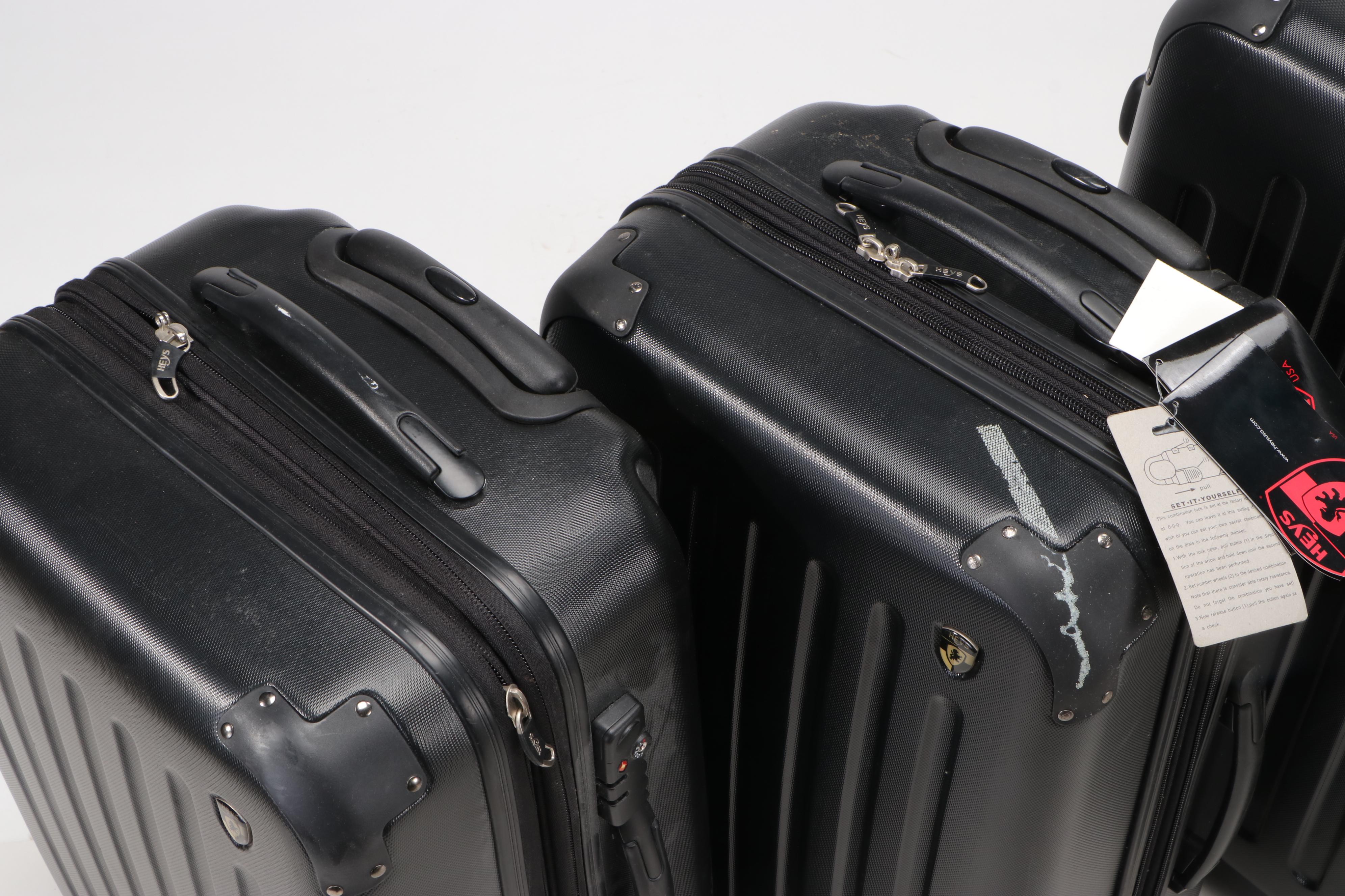 Heys Sidewinder Hard Body Luggage Set in Black EBTH