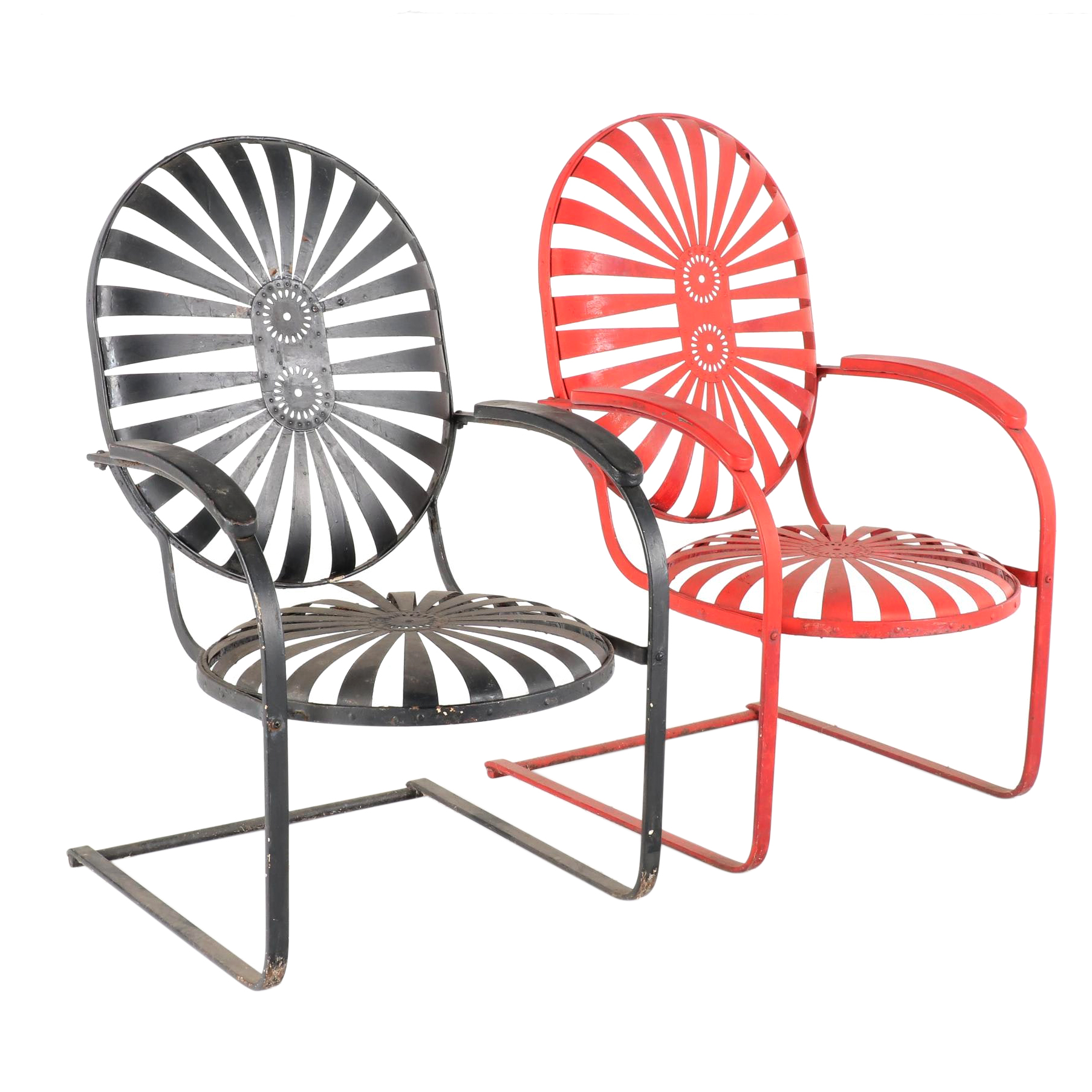 Painted Metal Rocker Patio Chairs Ebth