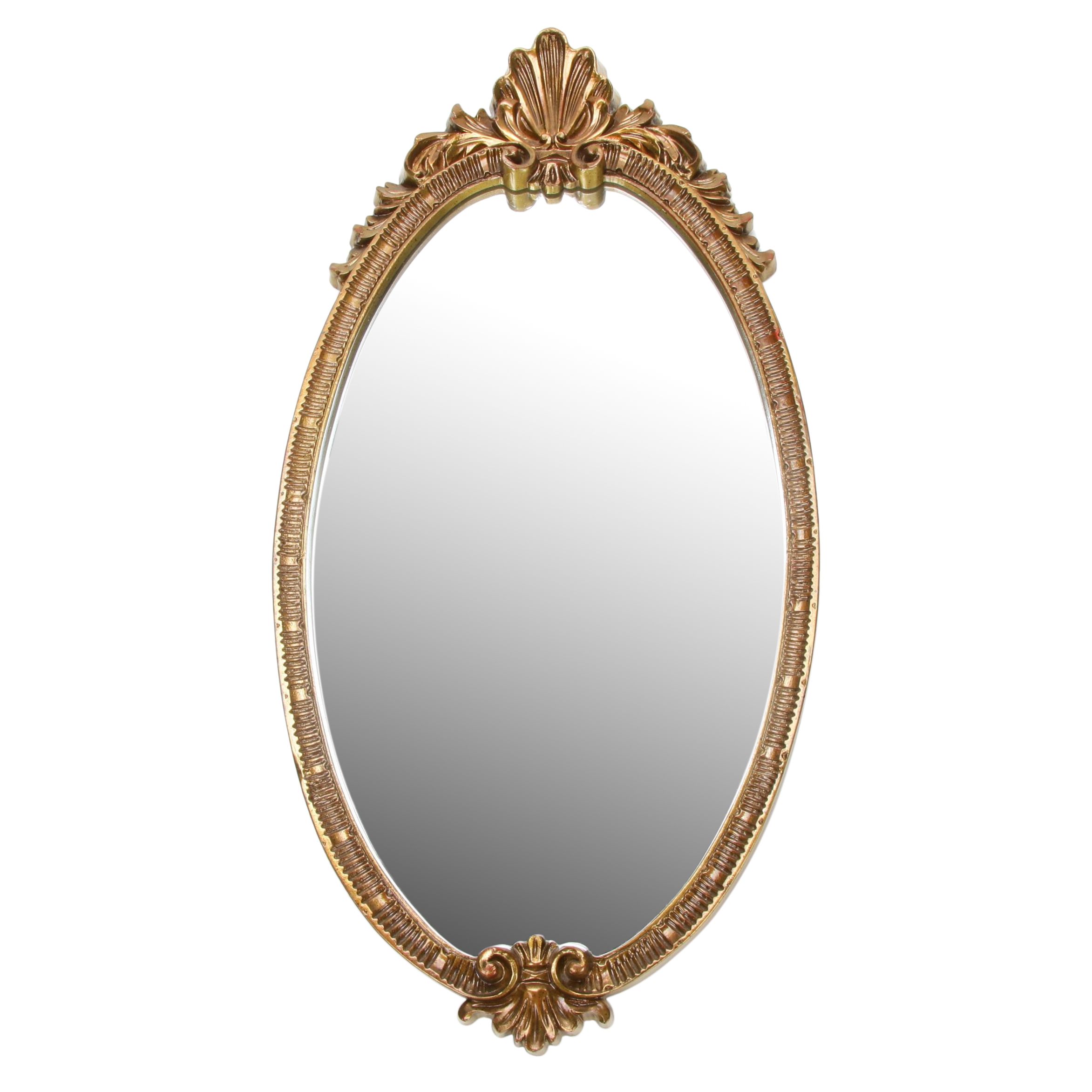 Carolina Mirror Company Oval Neoclassical Style Wall Mirror Late 20th Century Ebth