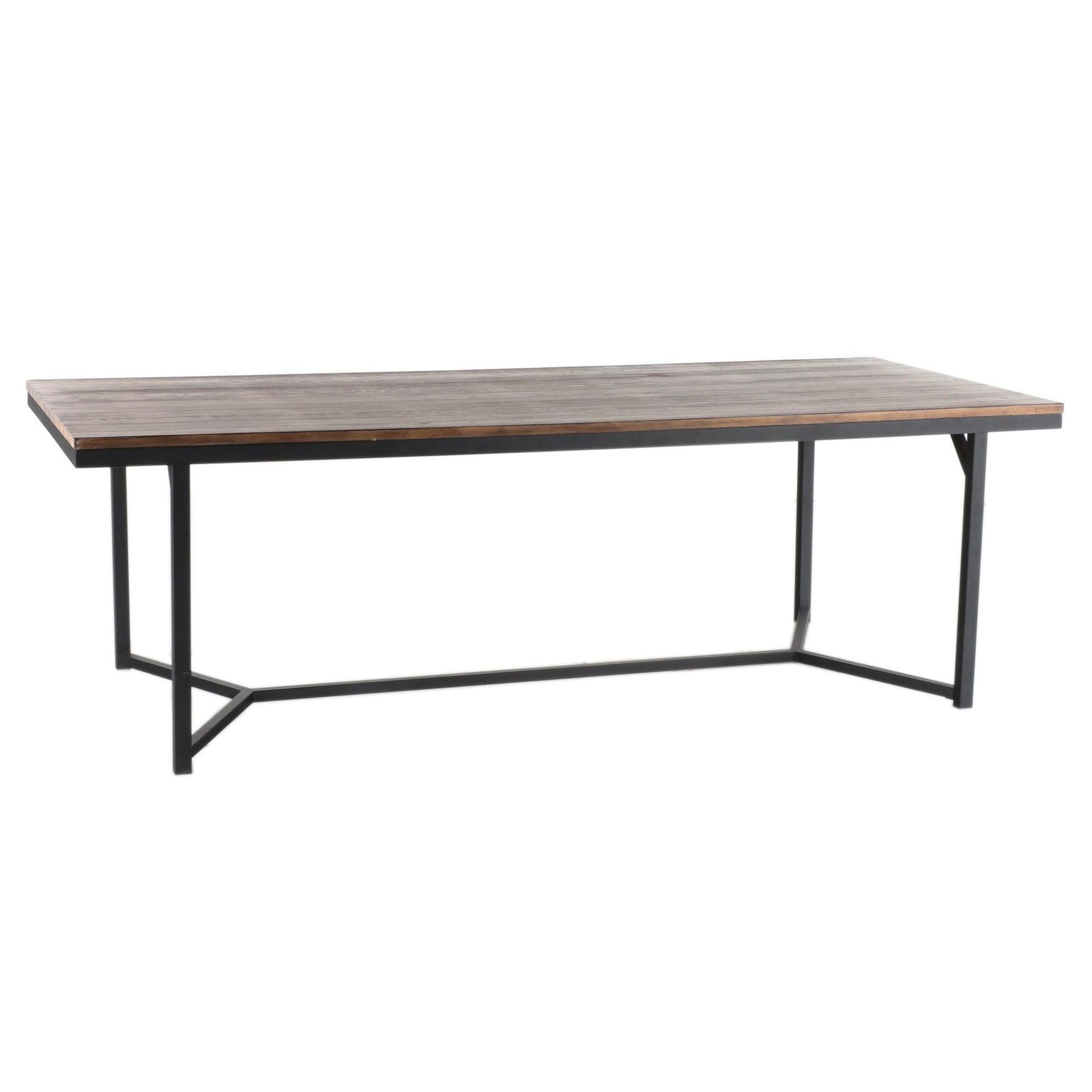 Ballard Designs Atticus Industrial Style Dining Table Ebth