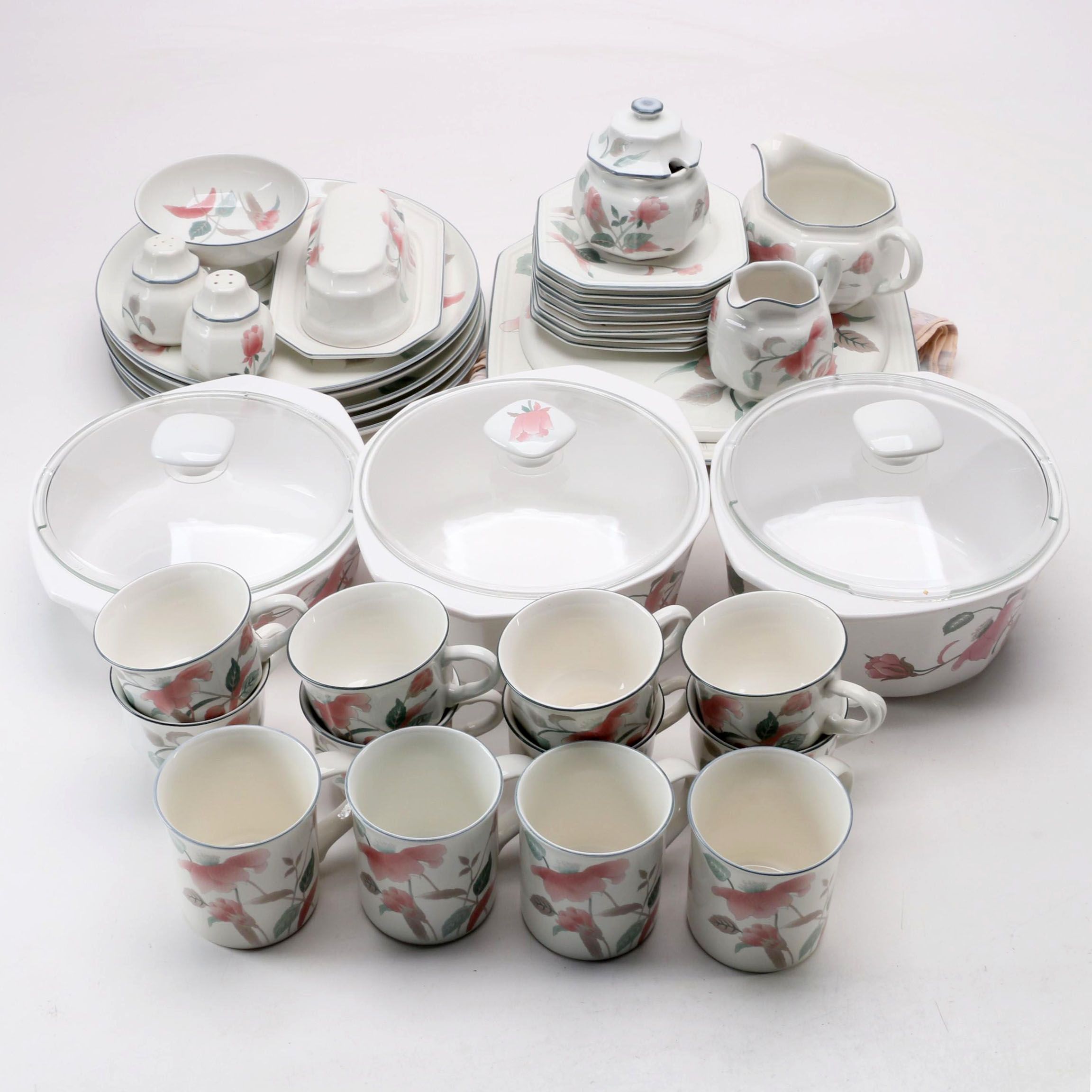 mikasa silk flowers dinner set