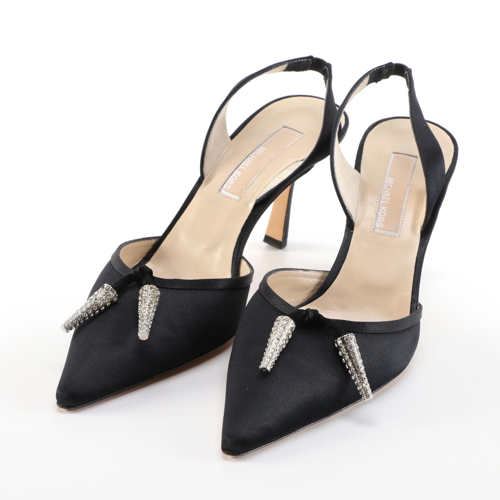 michael kors rhinestone heels