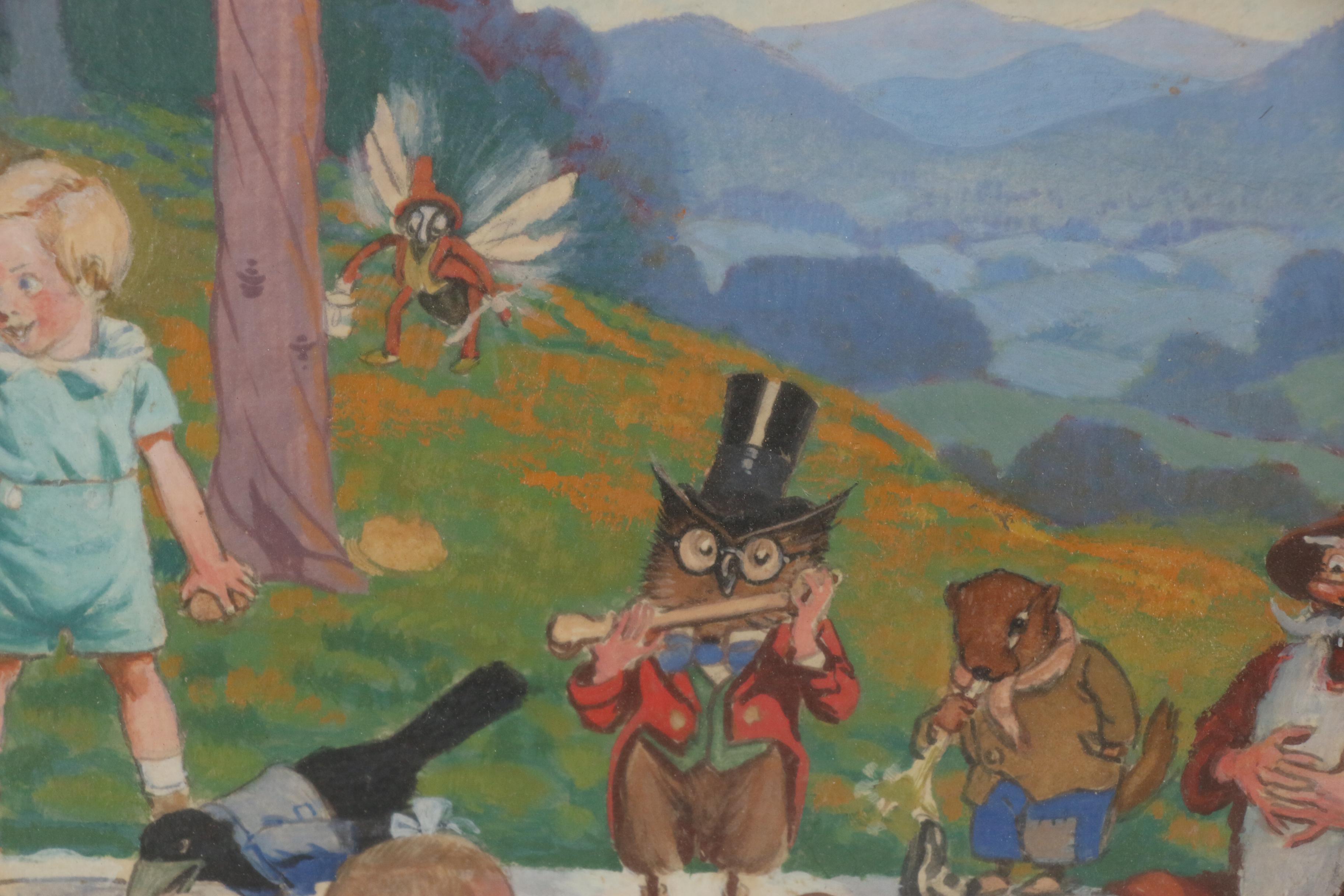 Benjamin Sayre Cory Kilvert Whimsical Oil Painting, Early To Mid 20th ...