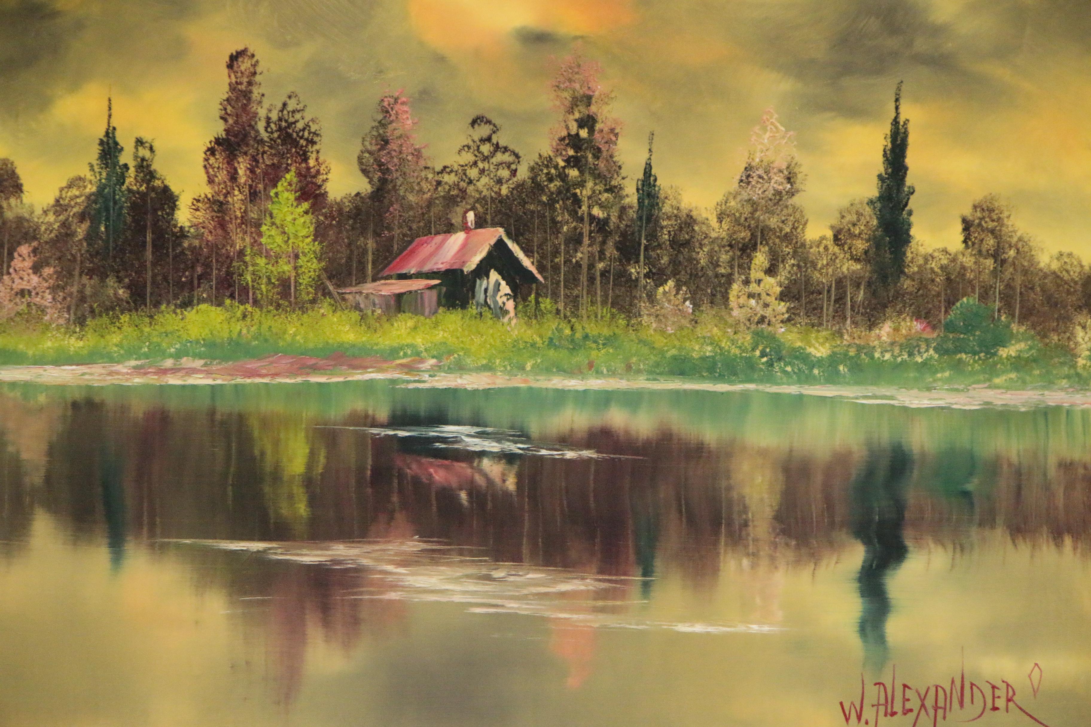 Bill Alexander Oil Painting Of Lakeside Cabin Late 20th Century EBTH   1598643916181 0c561f3fdf18fc47bcfb0e3433a9c42357d2332b036f6d8940d9dd8ec79efa4f.JPG