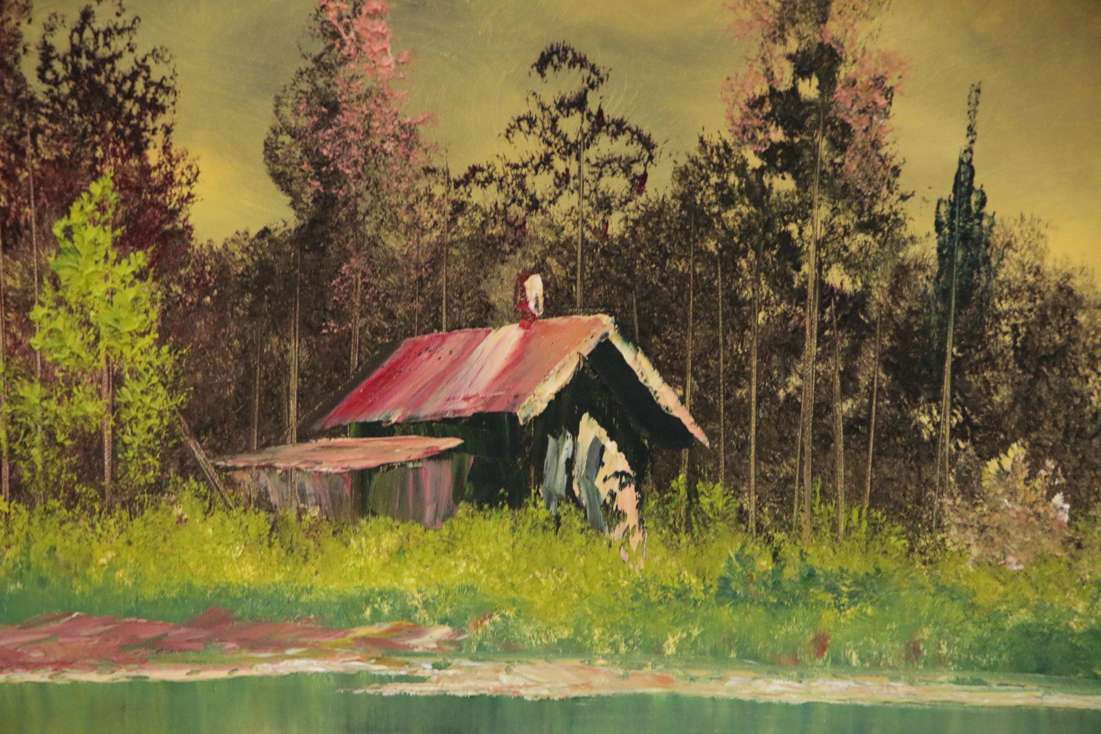 Bill Alexander Oil Painting Of Lakeside Cabin Late 20th Century EBTH   1598643930377 Bf48a16f5e7e73eb91b79a21e85285ac302ffabff490fe81816de69ad2768573.JPG