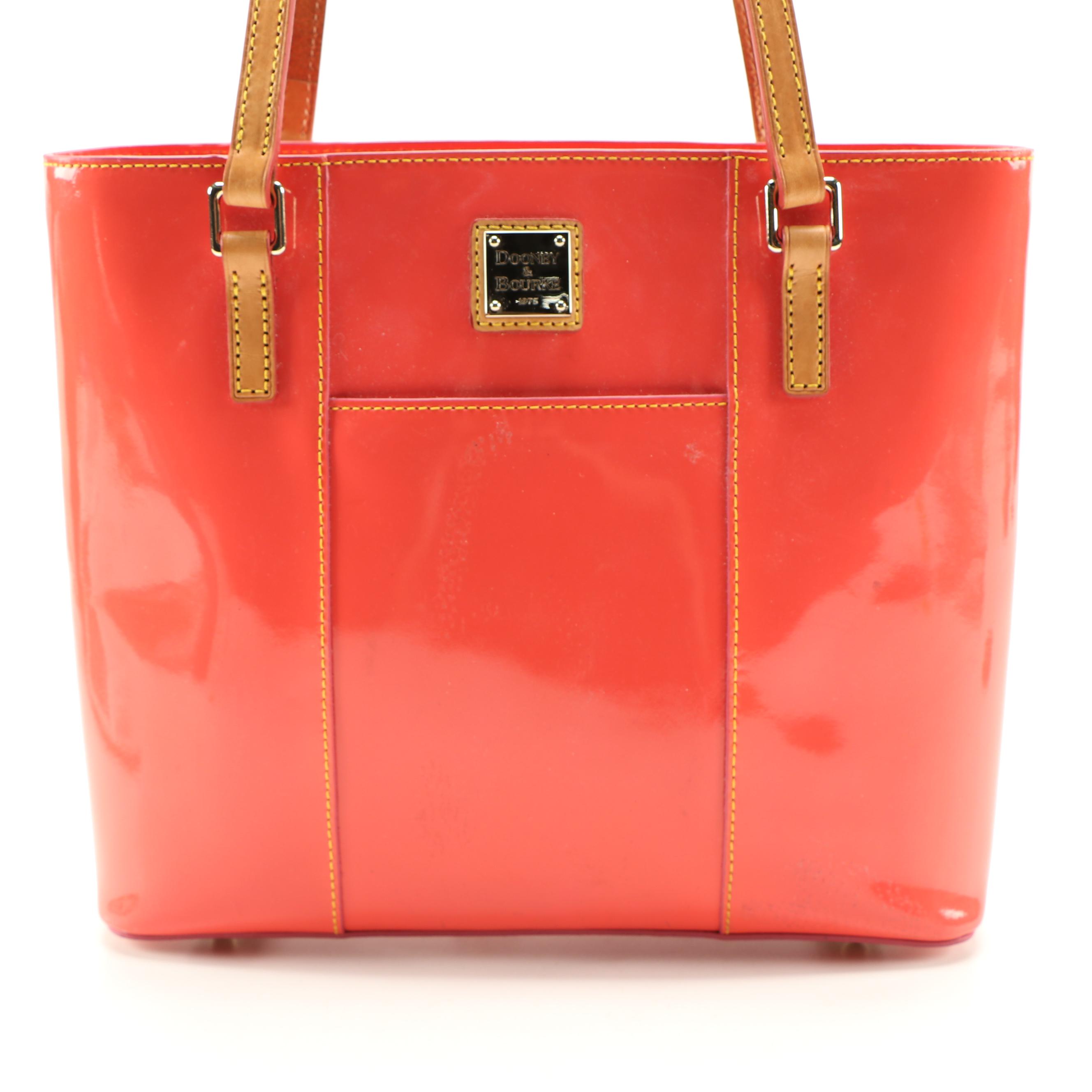 dooney and bourke patent leather shopper