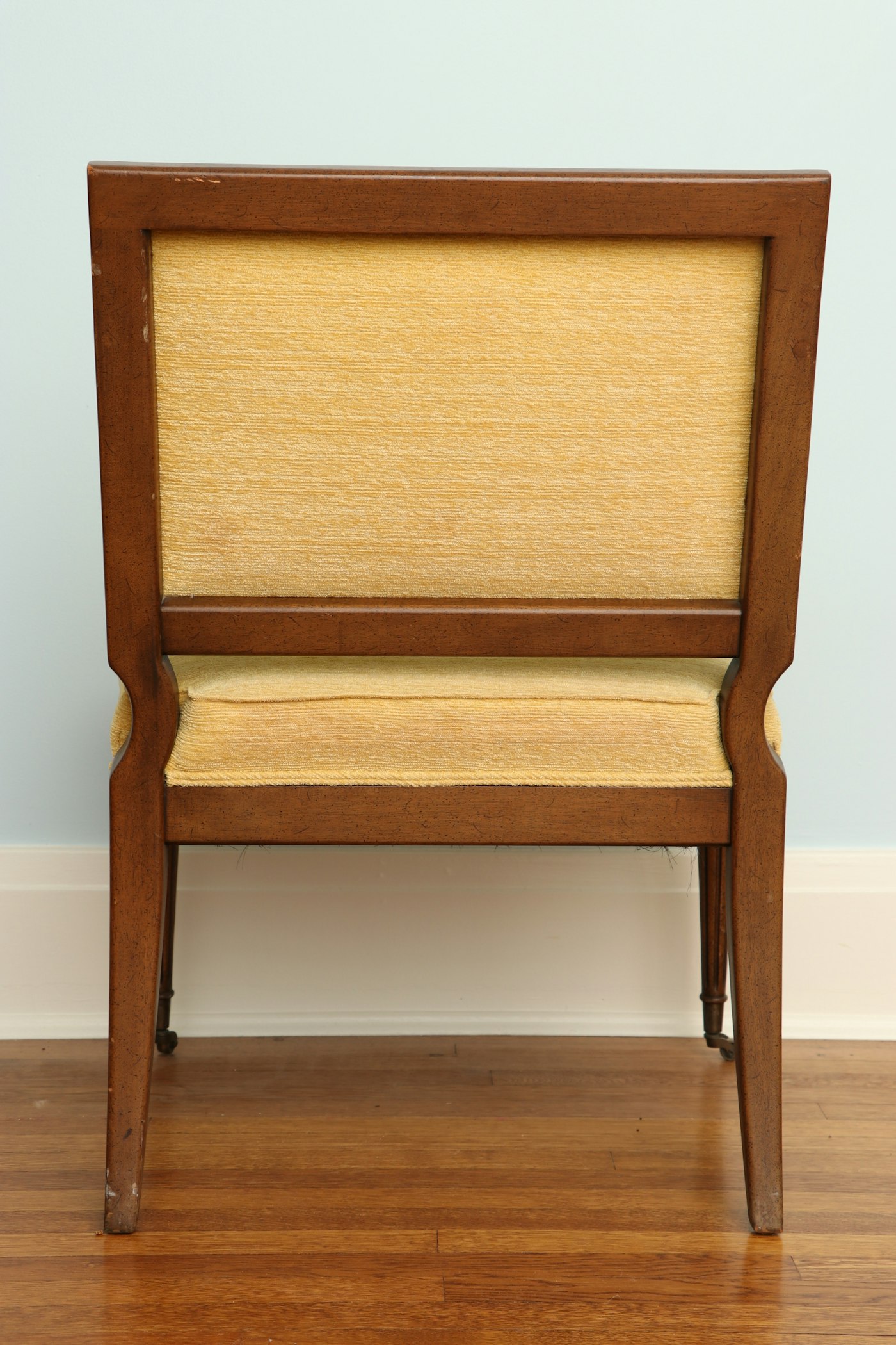 Hepplewhite Style Mustard Yellow Upholstered Armchair and ...