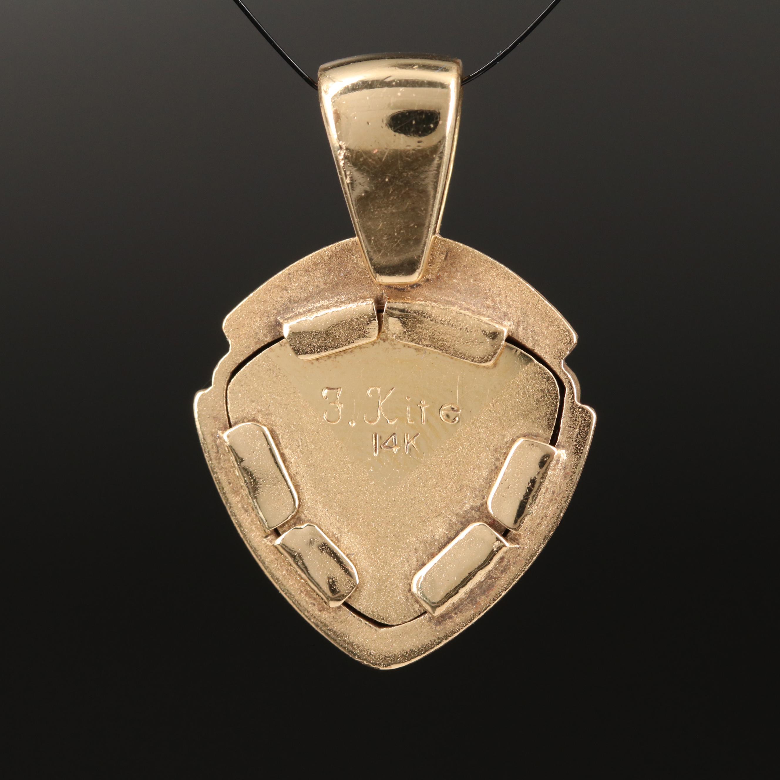 Frances Kite 14K Cloisonné Pendant EBTH