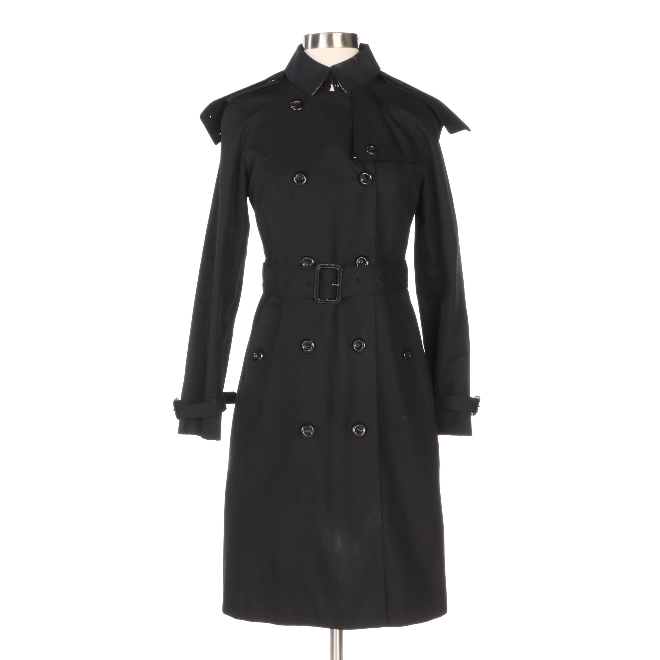 burberry single breasted trench coat