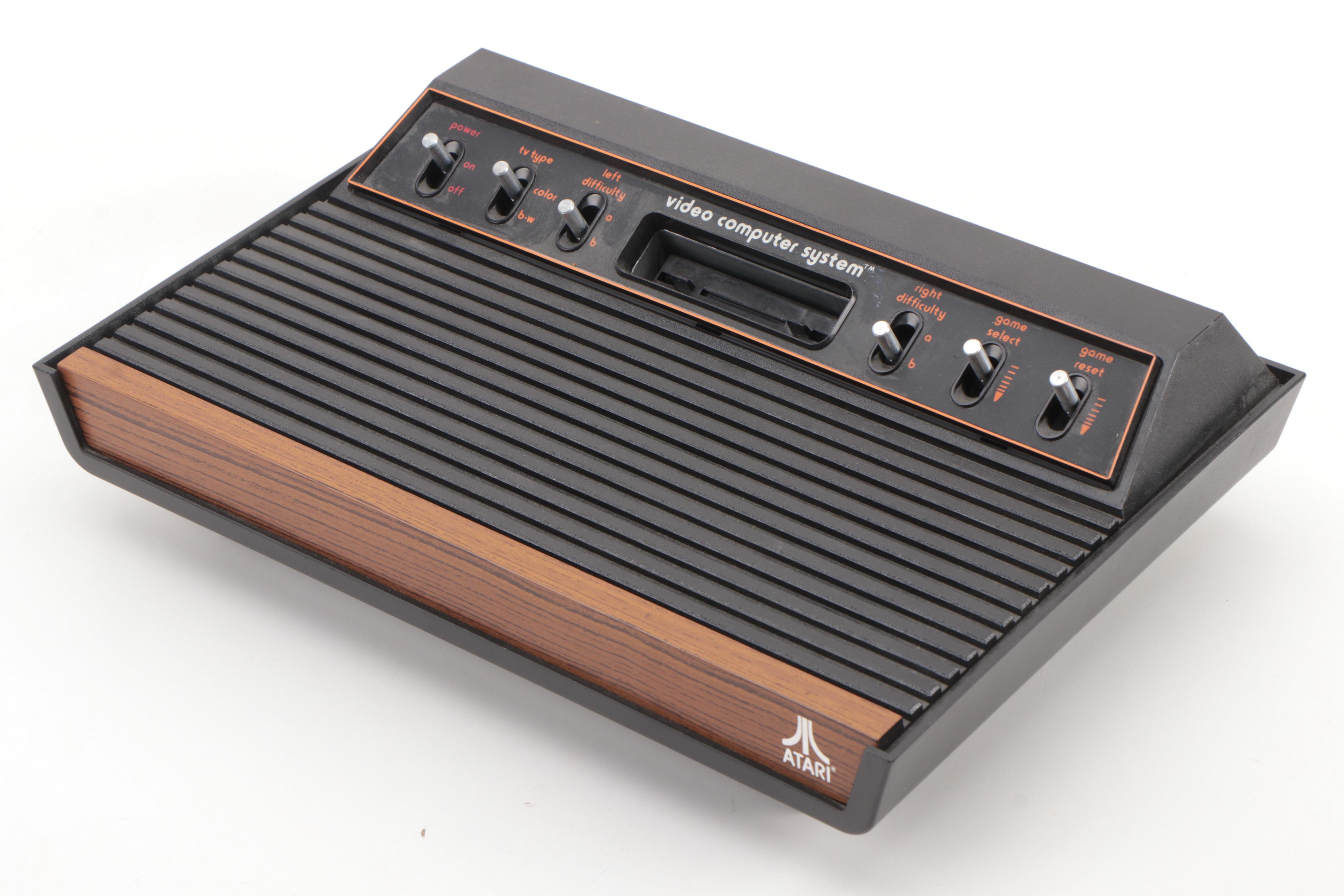 Atari CX2600 Game Console with Games, Late 20th Century EBTH