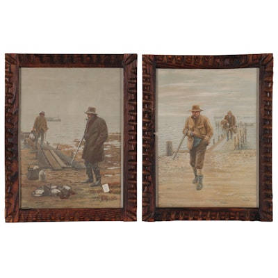 Chromolithographs after Arthur B. Frost "Good Luck" and "Bad Luck", 1903