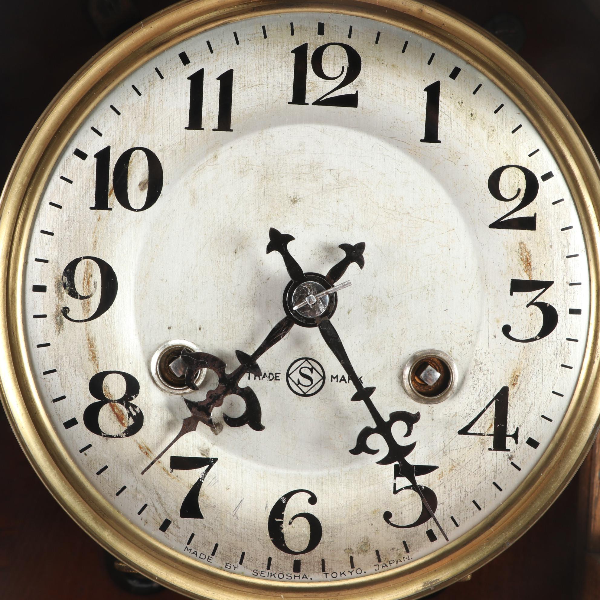 Japanese Seikosha Wall Clock, Made in Tokyo, Early to Mid 20th Century