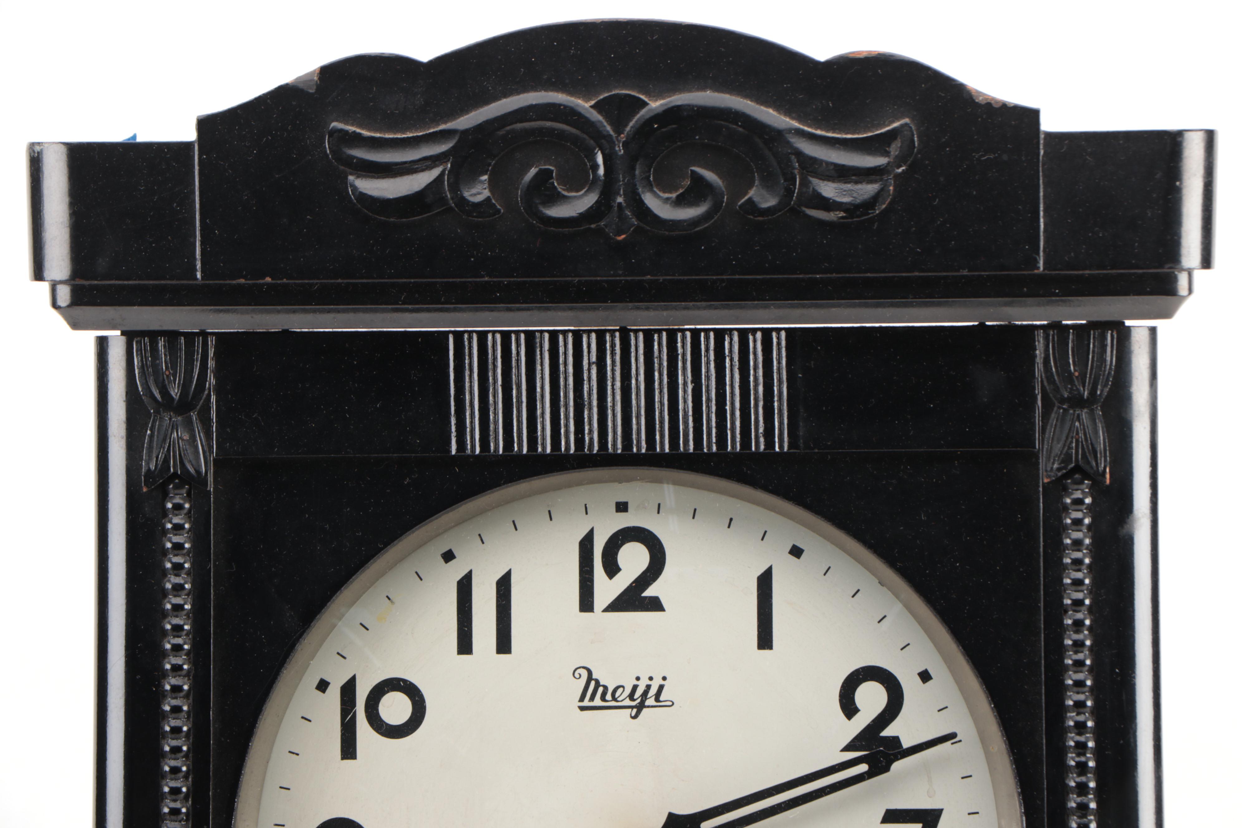 Meiji 30 Day Japanese Pendulum Wall Clock, Mid20th Century EBTH
