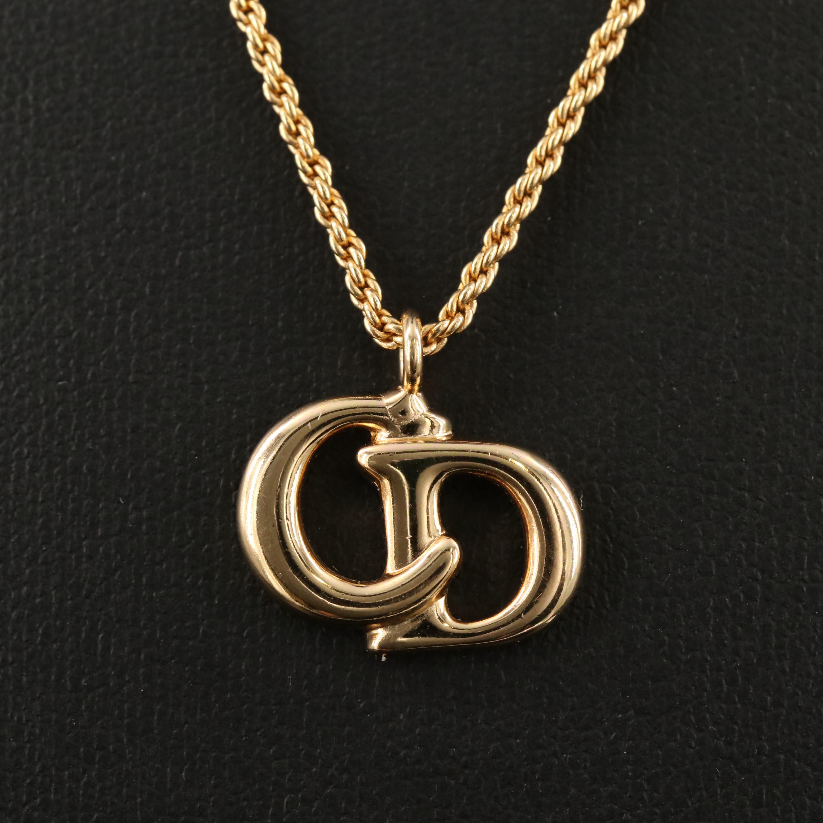 Christian Dior Logo Necklace EBTH