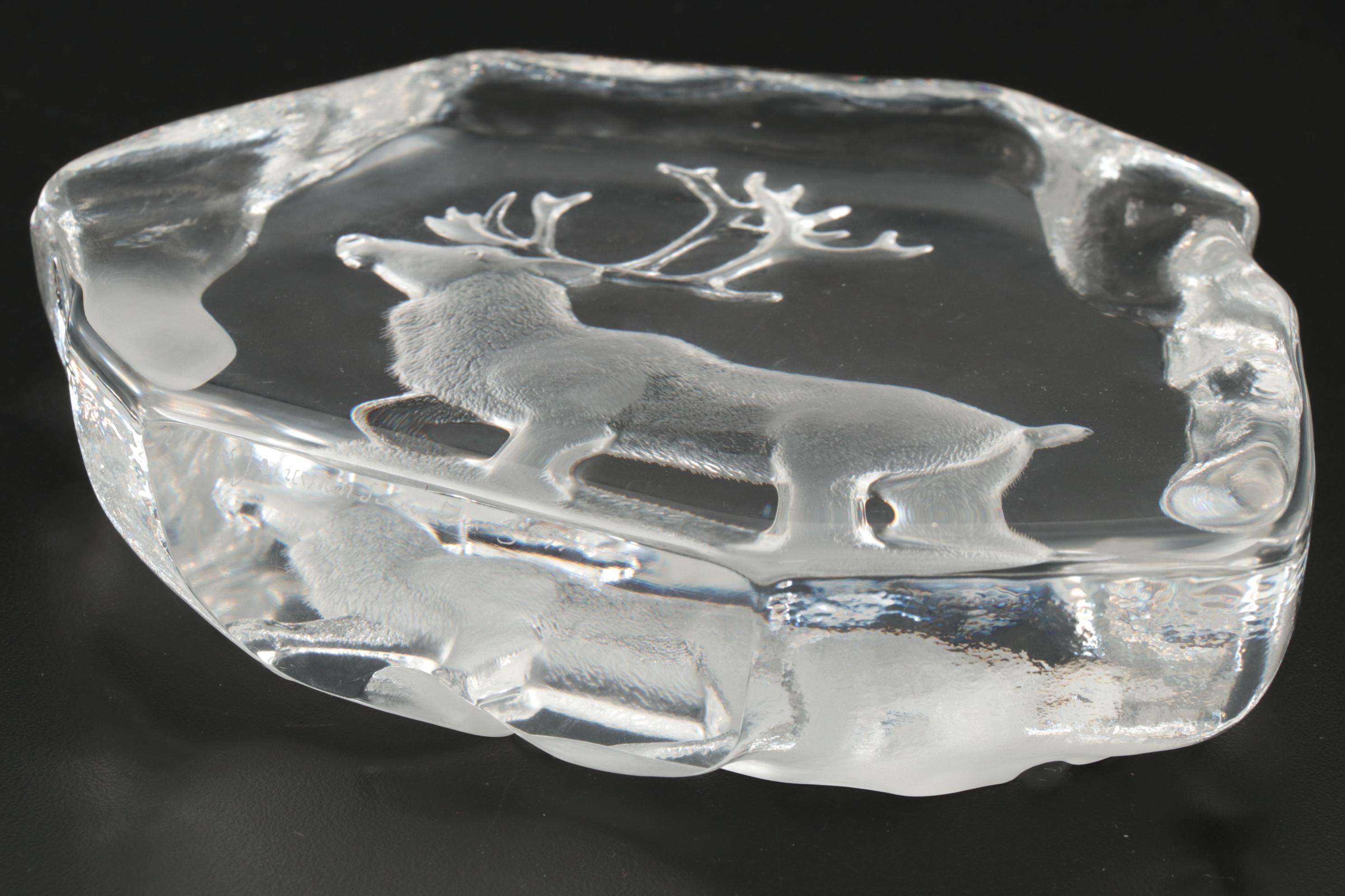 Mats Jonasson and Nybro Swedish Crystal Animal Paperweights EBTH