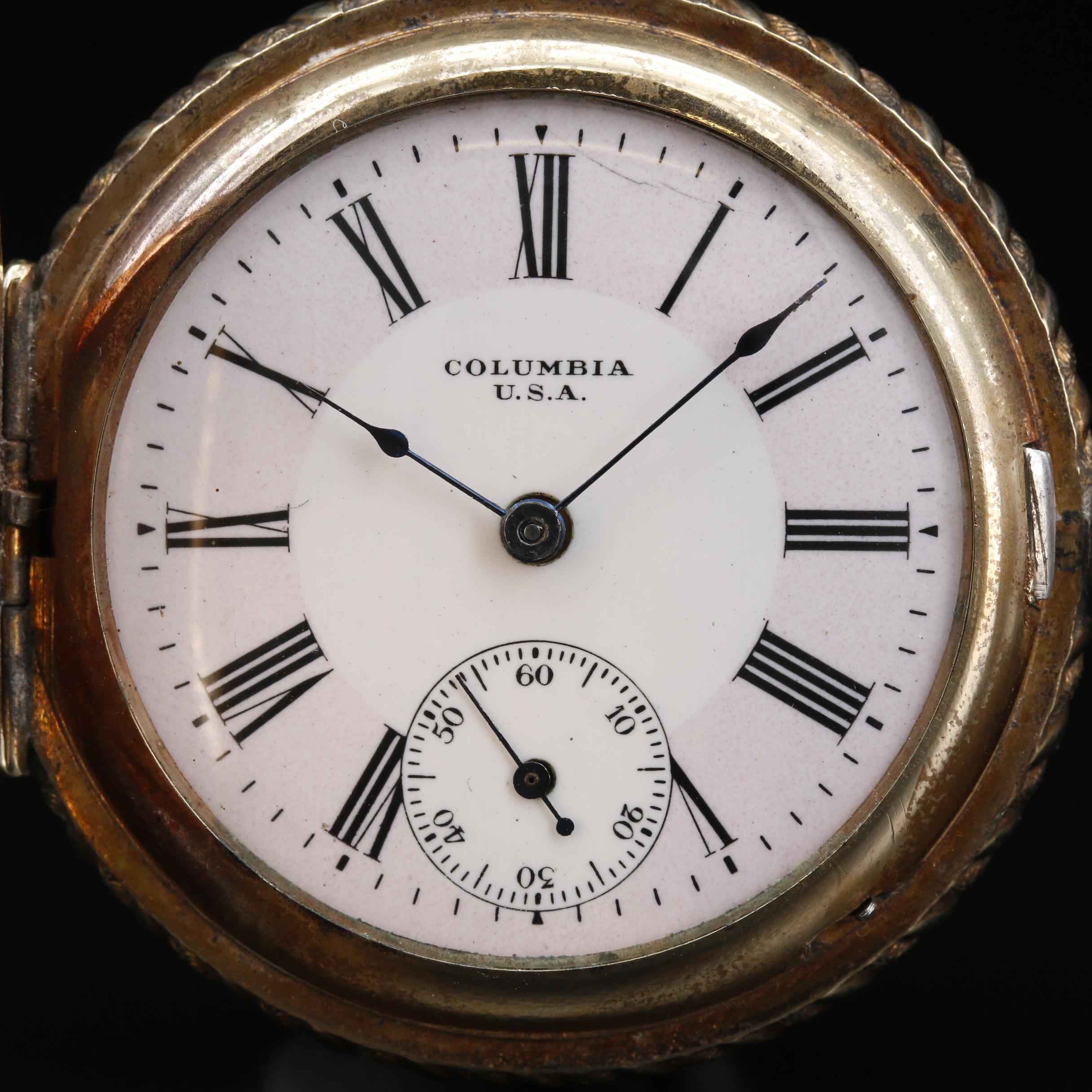 Antique Columbia Gold Filled Hunting Case Pocket Watch, Circa 1897 EBTH